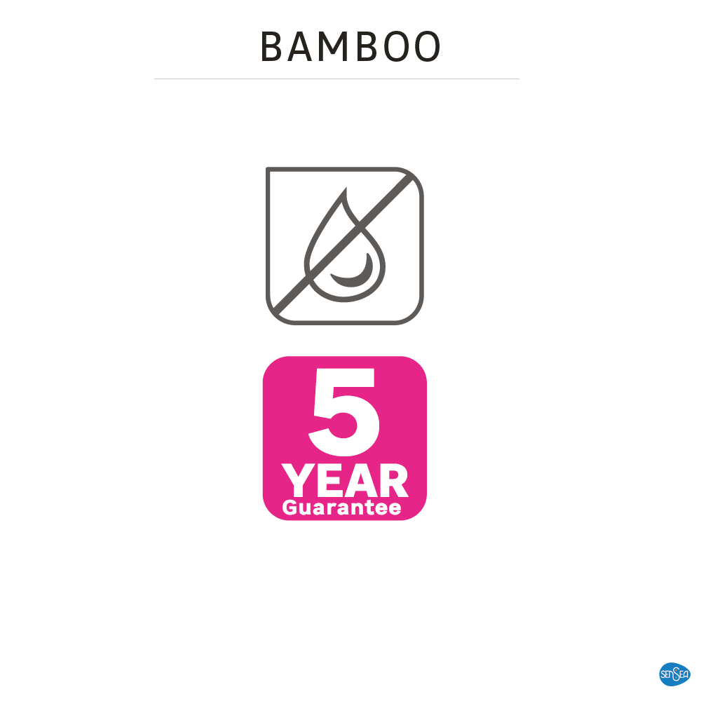 Caixa organizadora SENSEA 15X11X11X24CM BAMBOO E BRANCO - 6