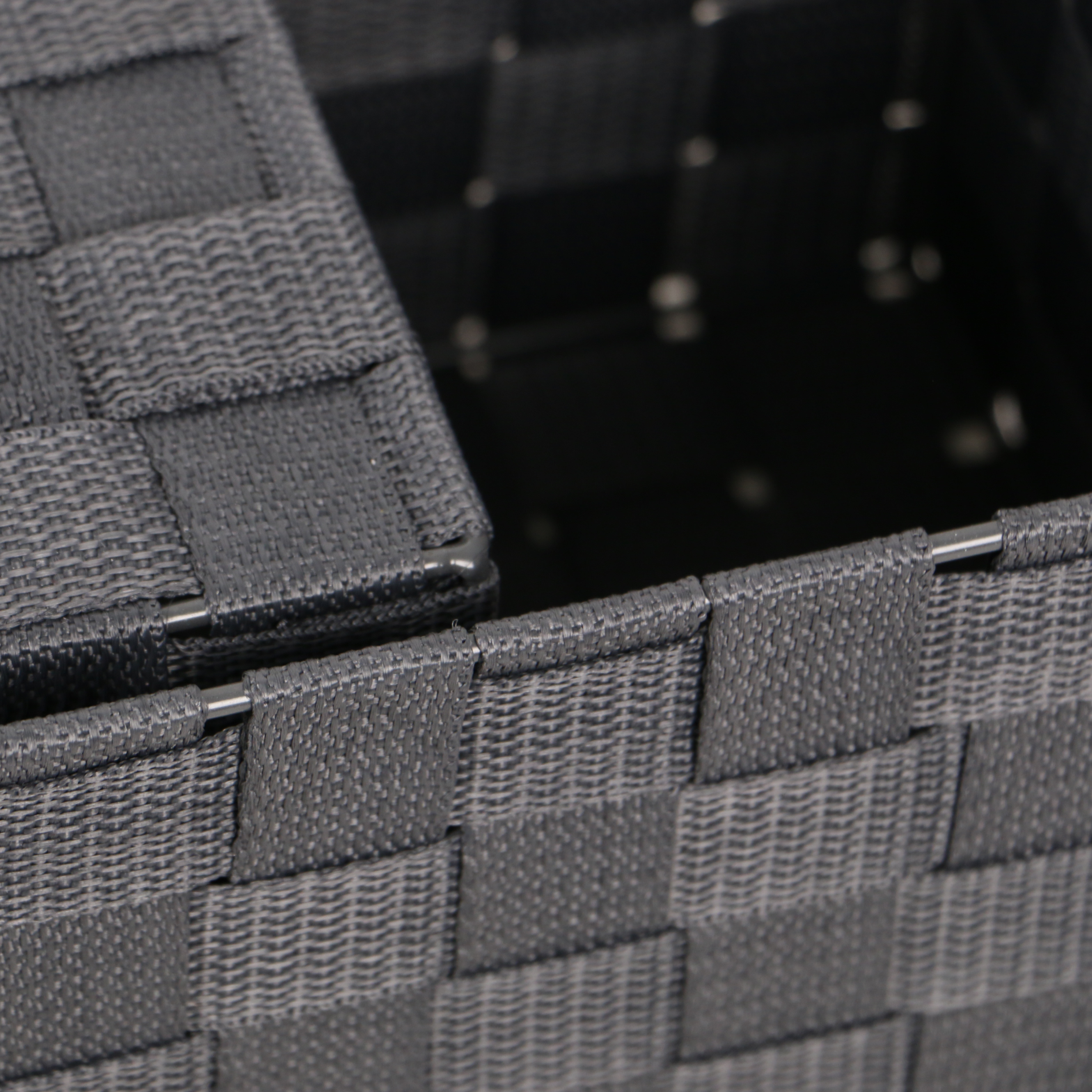 Lot de 3 paniers gris l.15 x P.20 x H.13.5 cm SENSEA - 6