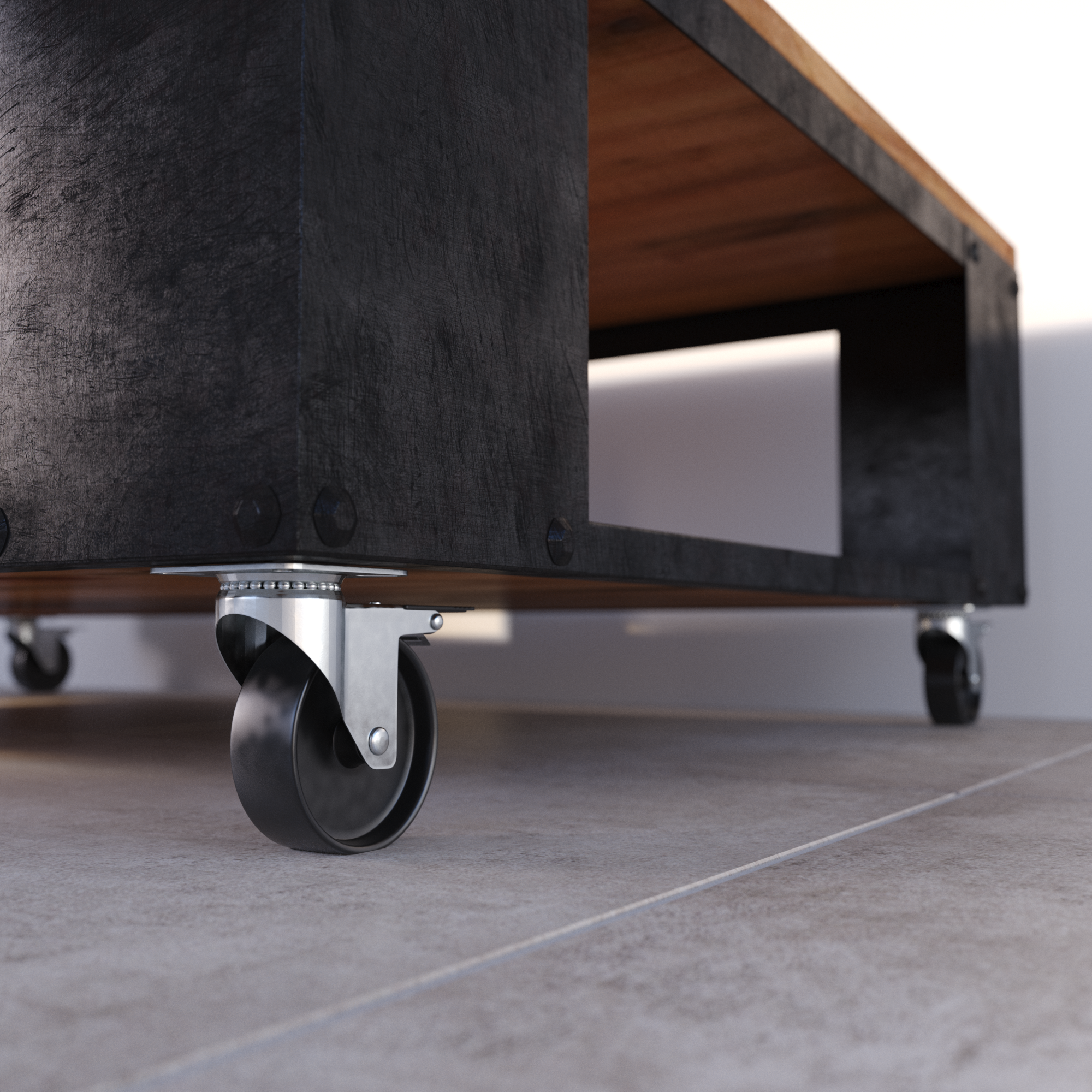 Roda com travão STANDERS 360º 50MM 35KG PRETO ANTIDESLIZANTE - 3