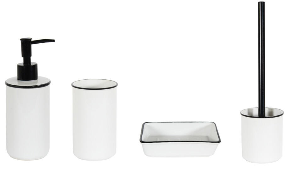 Porte-savon céramique Marcel, noir et blanc - 2