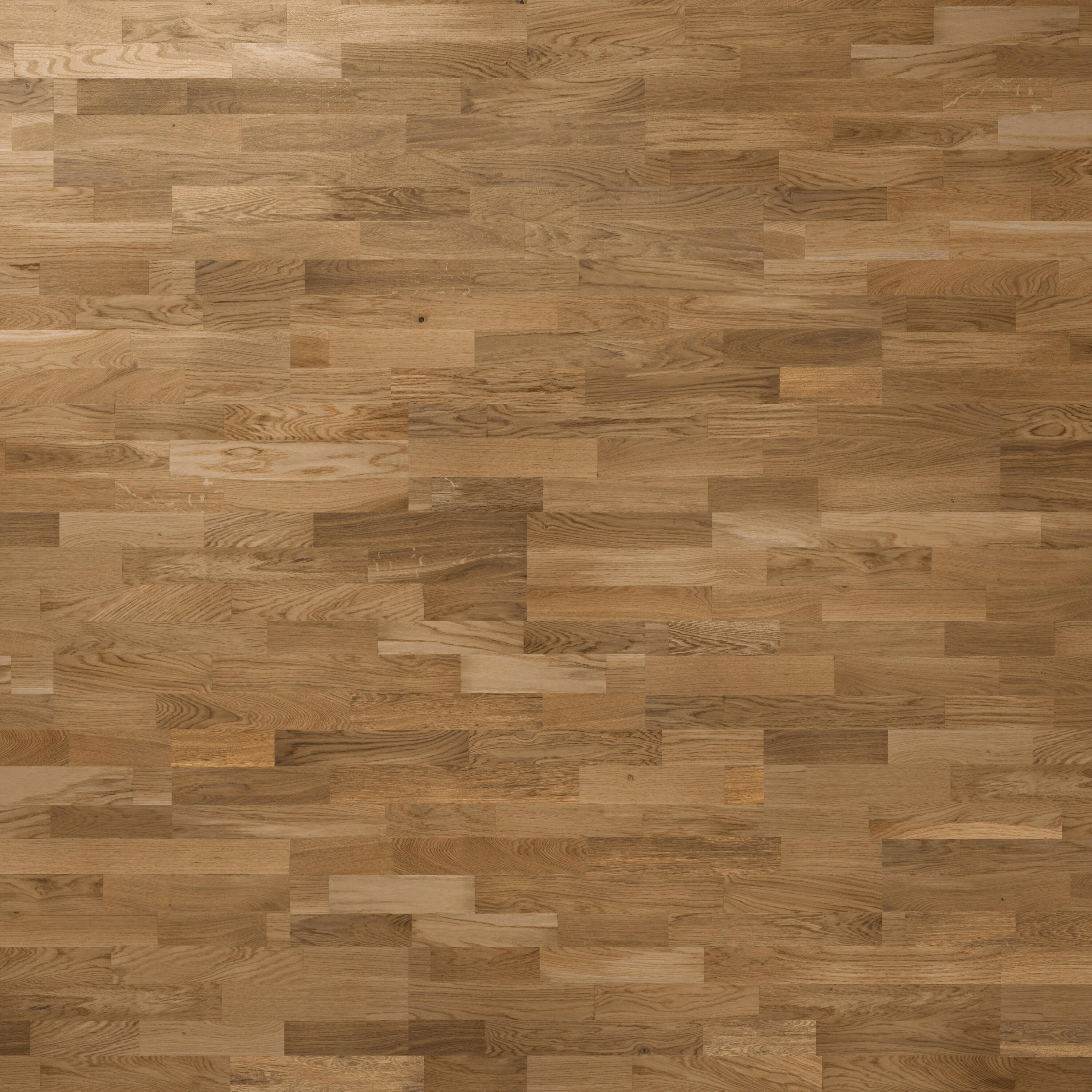 Parquet contrecollé chêne blond campagne vitrifié 3 frises BARLINEK, l.20.7 cm - 3