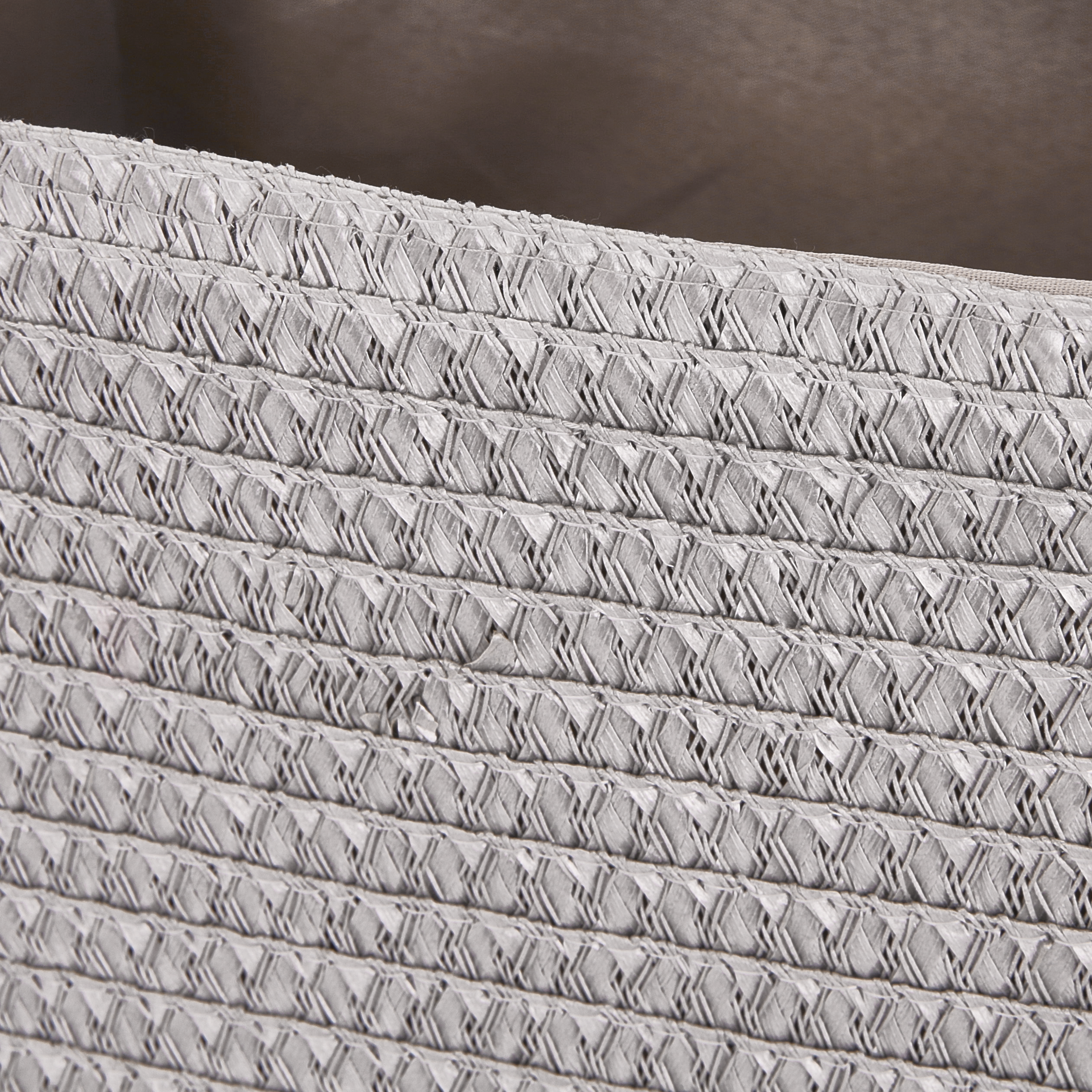 Lot de 3 Panier Produit sans nom de série gris clair l.19 x P.24.5 x H.16 cm SEN - 6