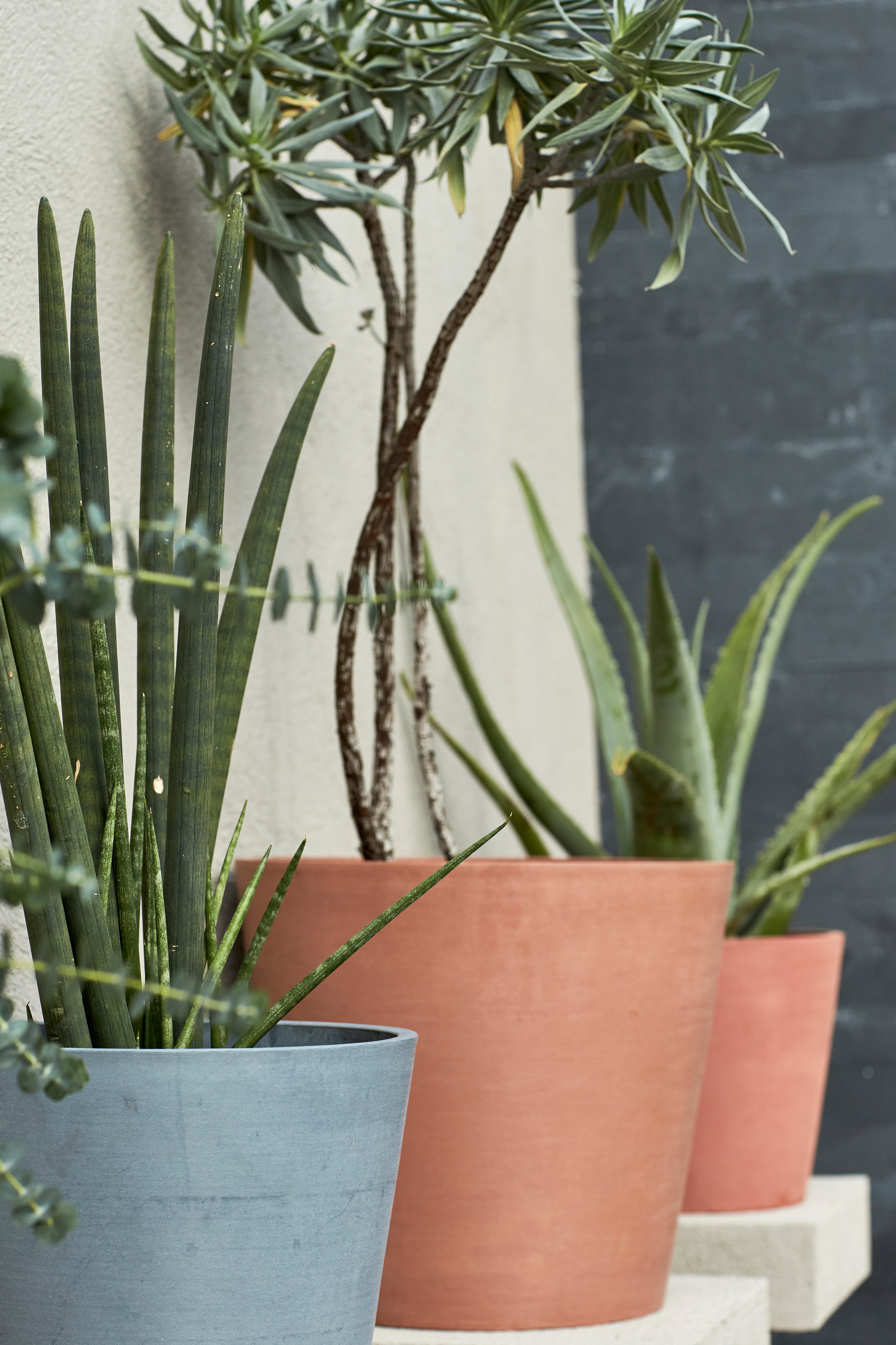 Vaso Amsterdam ECOPOT'S in polipropilene grigio H 26.5 x ø 30 cm - 5