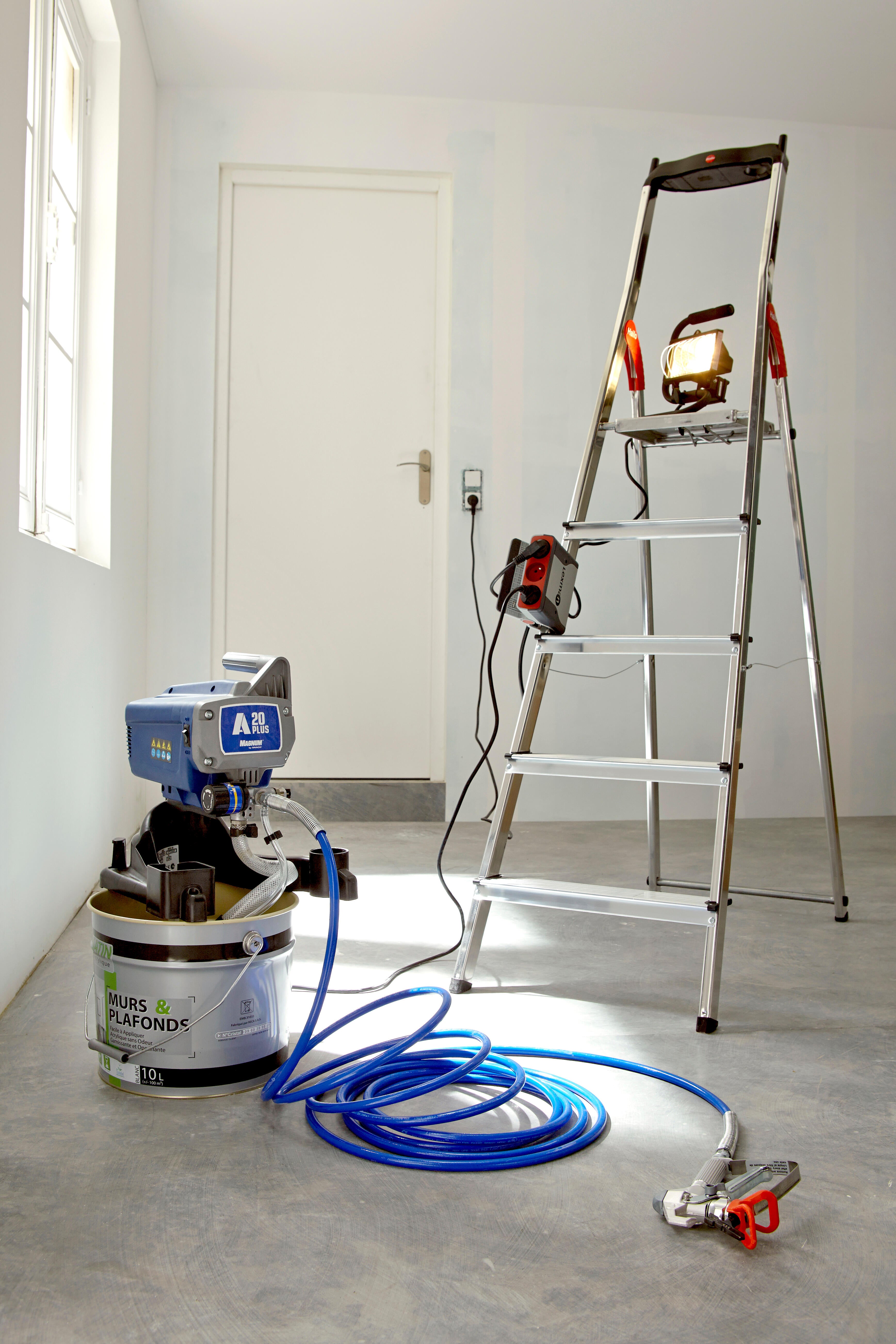 Escabeau aluminium HAILO L60 5 marches avec tablette porte-outils - 3