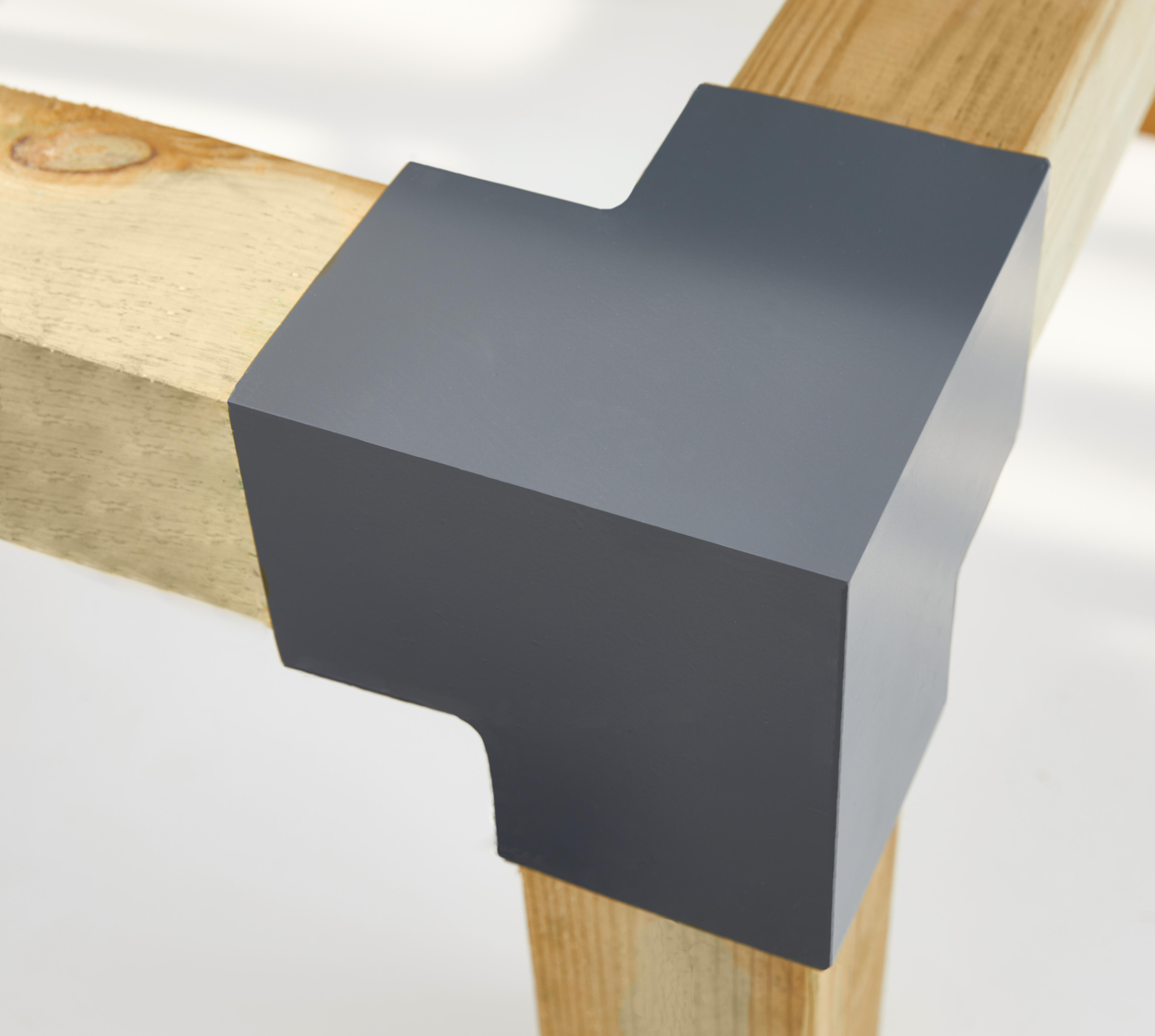 Connecteur 3D angle 90° pour poteau bois, H.9 x P.9 cm - 10