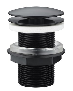 Bonde, écoulement libre lavabo recyclé, noir , Diam.63 mm, EDOUARD ROUSSEAU