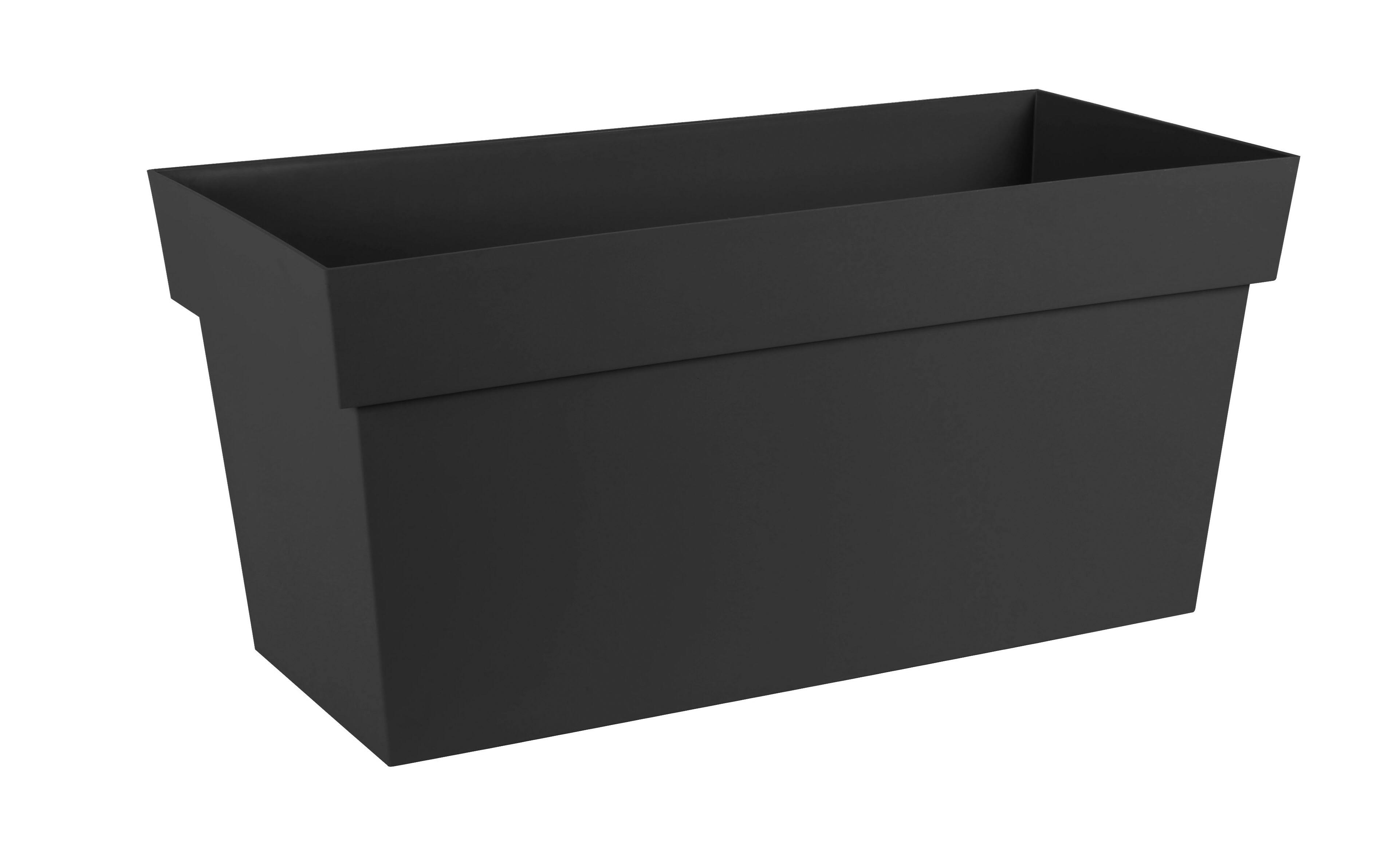 EDA Blumentopf STYLE, 48x40 Cm, 43 Liter – Zweifarbig Anthrazit/pistazie, Rund, Made In France