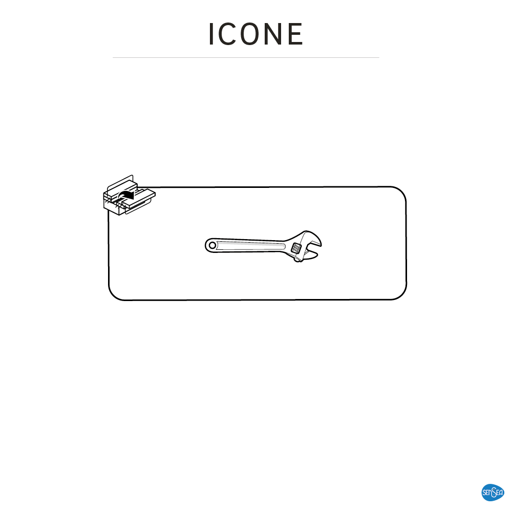 Bateria umywalkowa chrom Icone zimna woda Sensea - 10