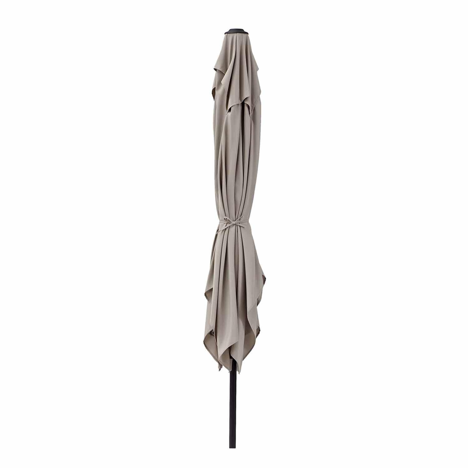 Parasol droit rectangulaire taupe Avea NATERIAL L.300 x l.194 cm - 4