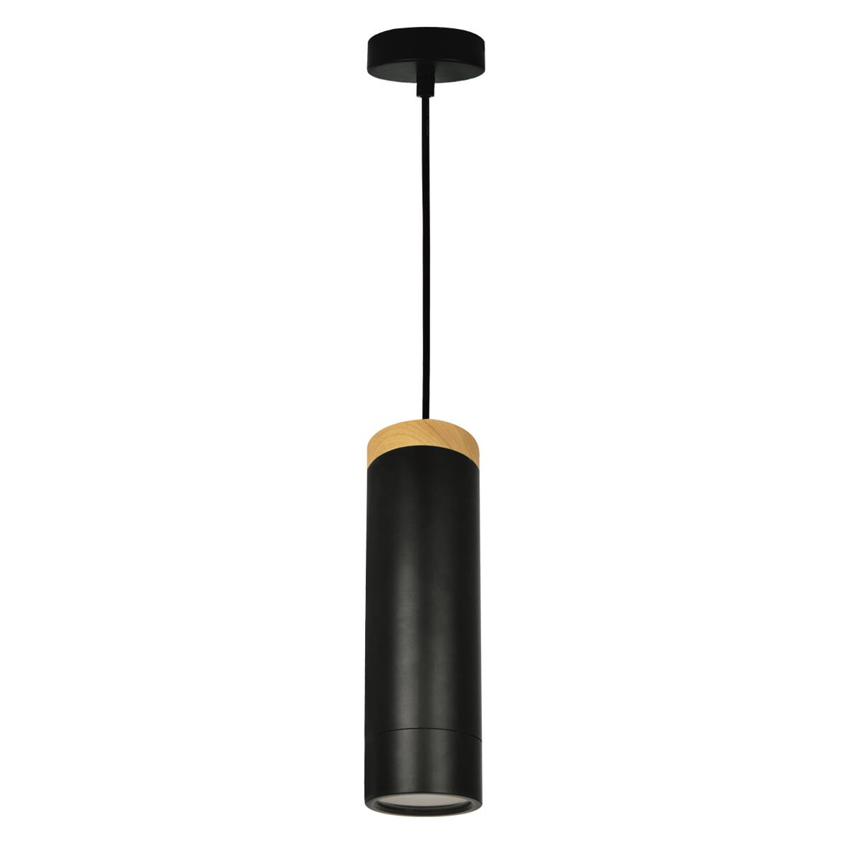 Lampadario Natura Minaki nero paralume nero GU10 Ø7.5cm INSPIRE - 10