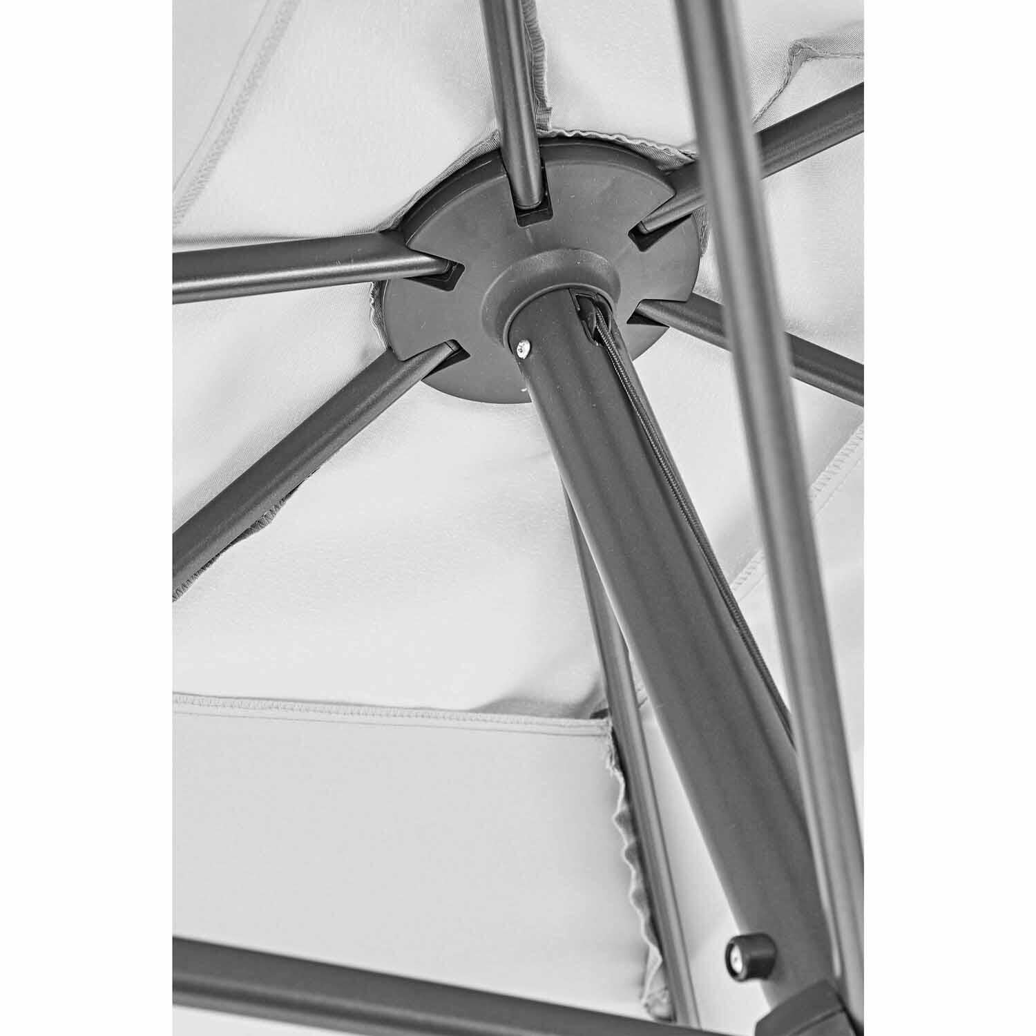 Parasol droit rectangulaire blanc Avea NATERIAL L.300 x l.194 cm - 6