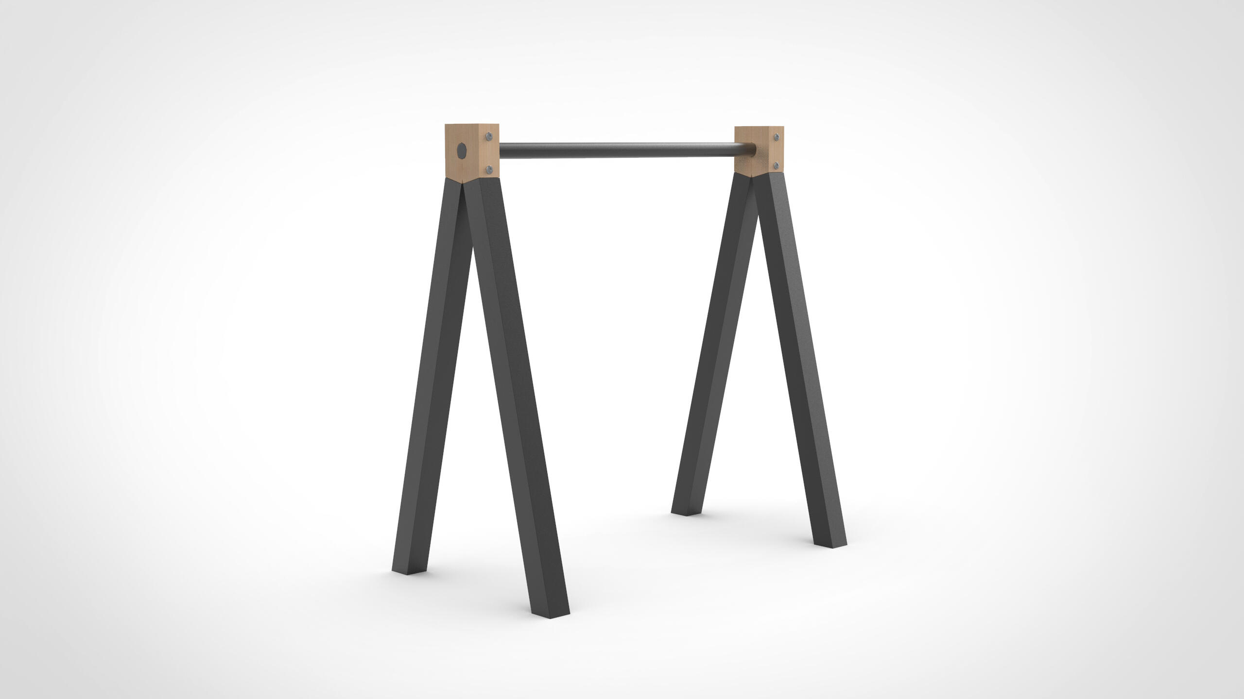 Tréteau bois Aspen design, H.73 x l.70 cm - 4