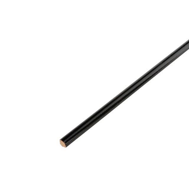 Quart-de-rond médium (MDF) noir , 14 x 14 mm, L.2.4 m