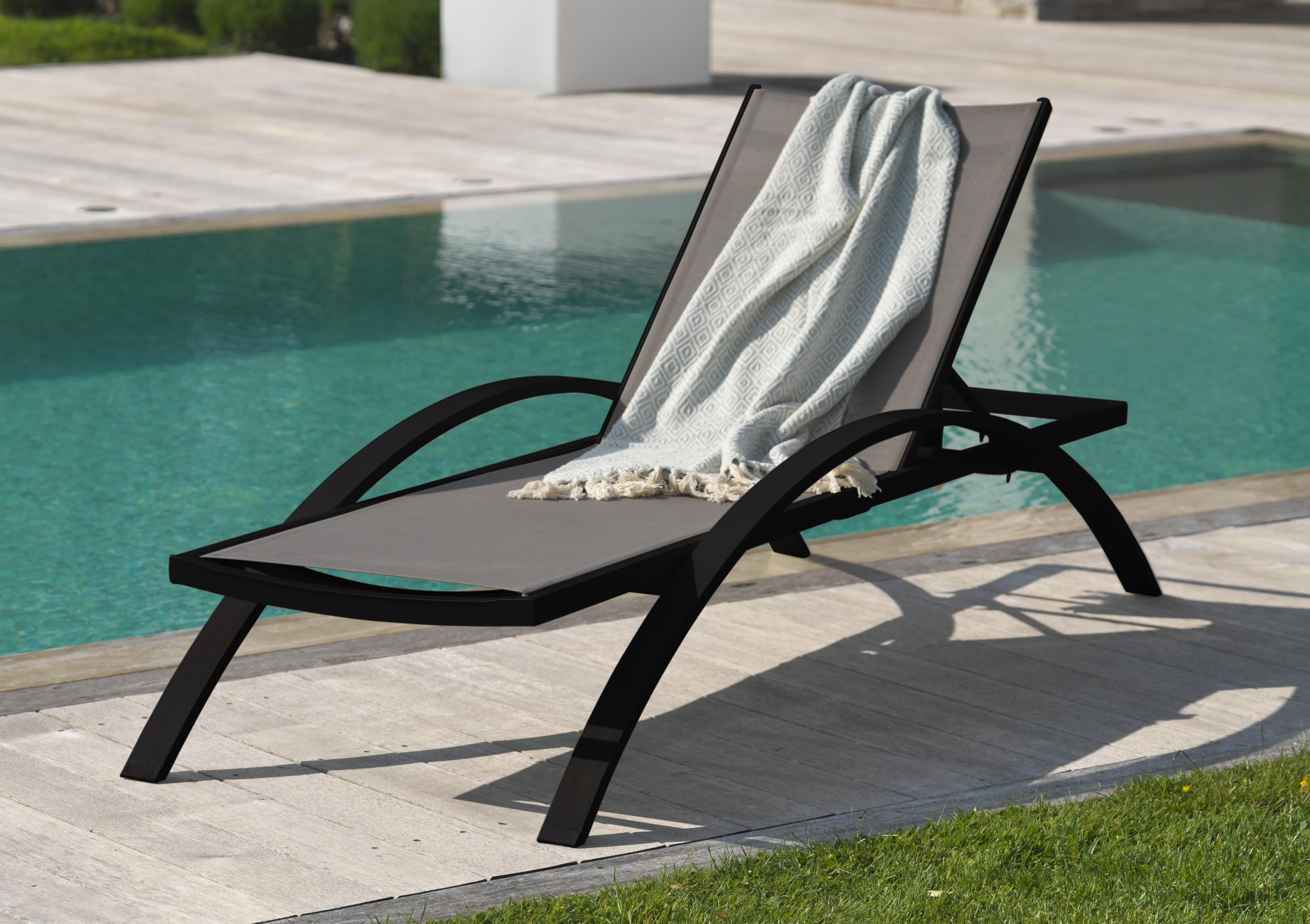 Bain de soleil en aluminium DCB GARDEN Barcelona noir - 6