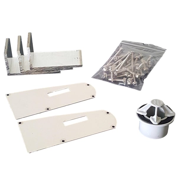 Kit toiture terrasse pour plaque polycarbonate blanc, L.0.3 m