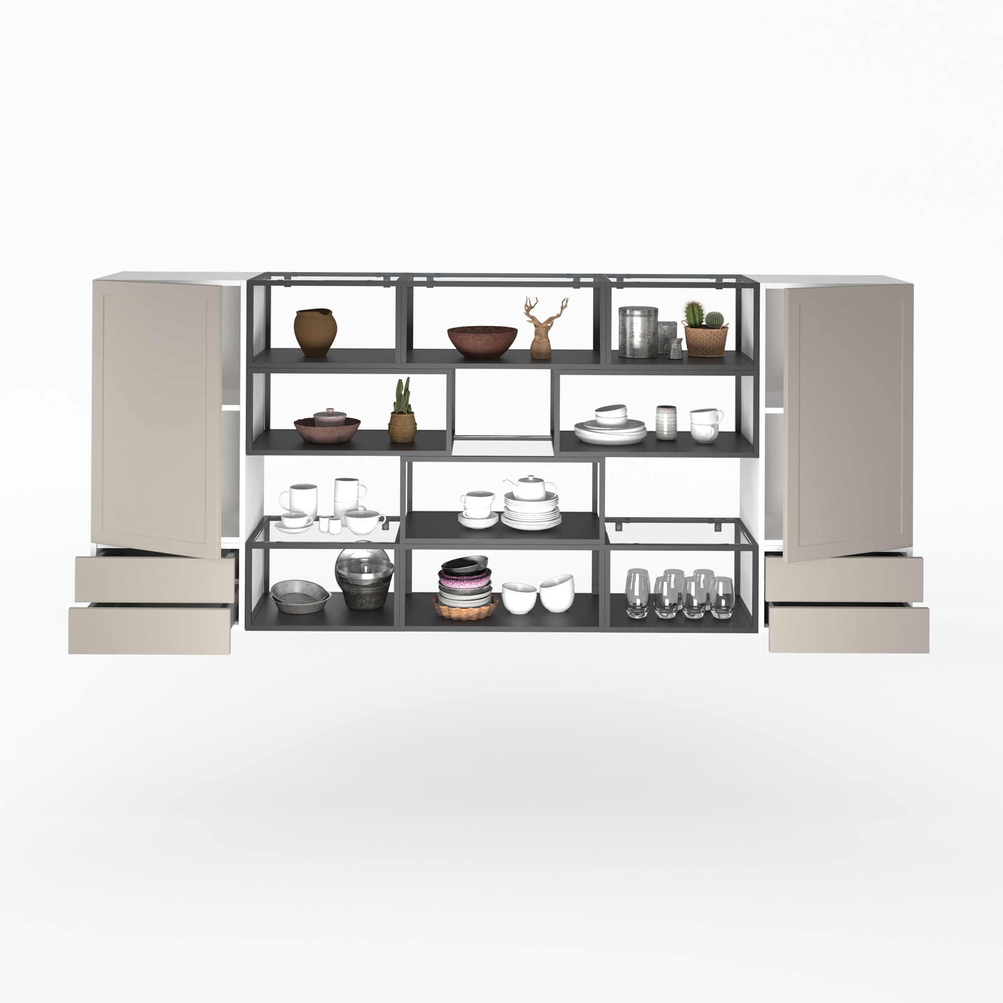 Cassetto per modulo DELINIA ID L 41.8 x H 9.4 x P 31 cm grigio - 4