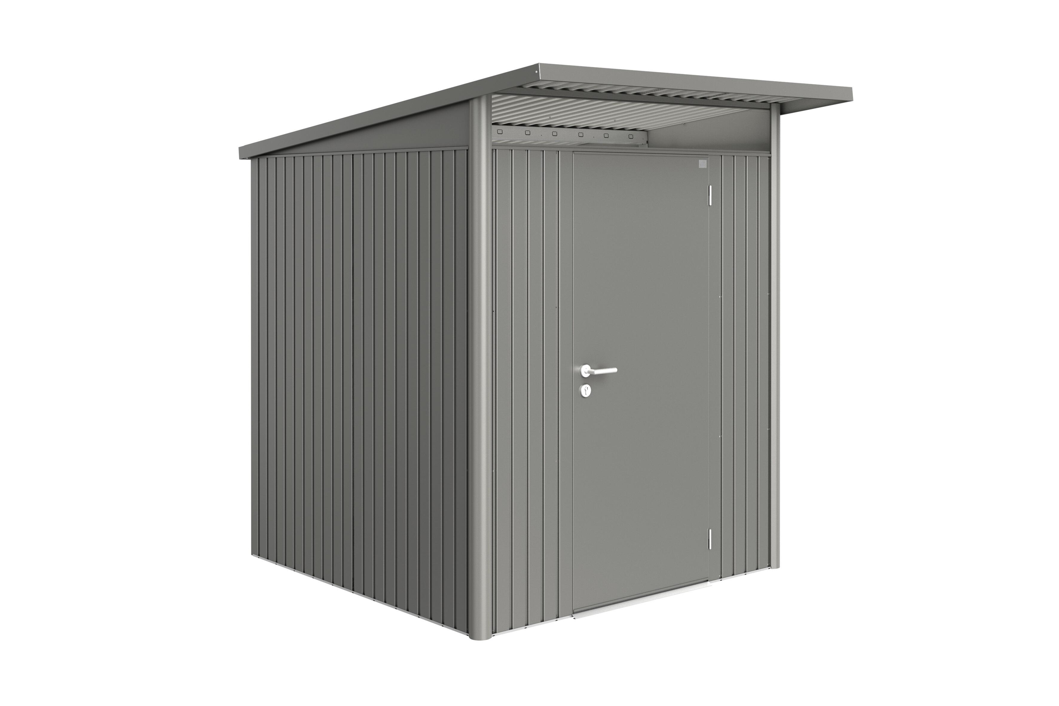 caseta de acero avantgarde a1 de 180x218x220 cm y 396 m2 con 05 mm espesor y puerta abatible biohort