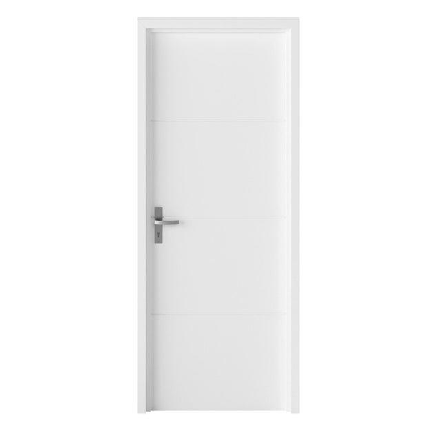 Bloc-porte isothermique laquée Lali, H.204 x l.83 cm, poussant droit