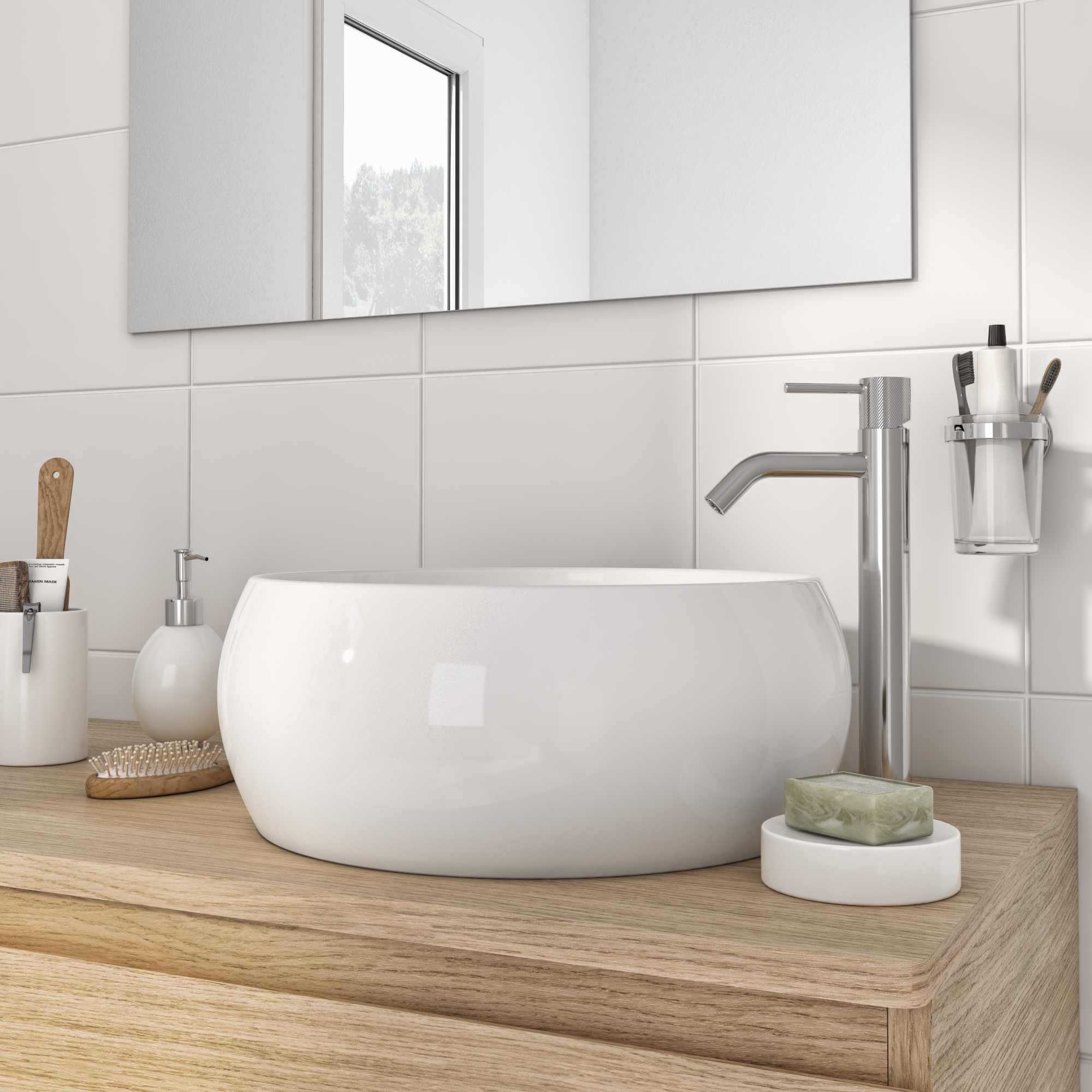 Lavatório de pousar SENSEA LUNE D41X15.5CM - 3