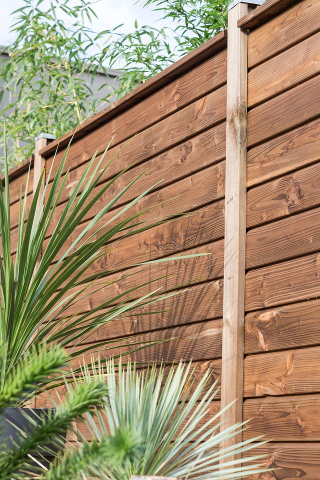 Lame bois à emboîter Douglas brun, L.200 x H.14 cm x Ep.33 mm