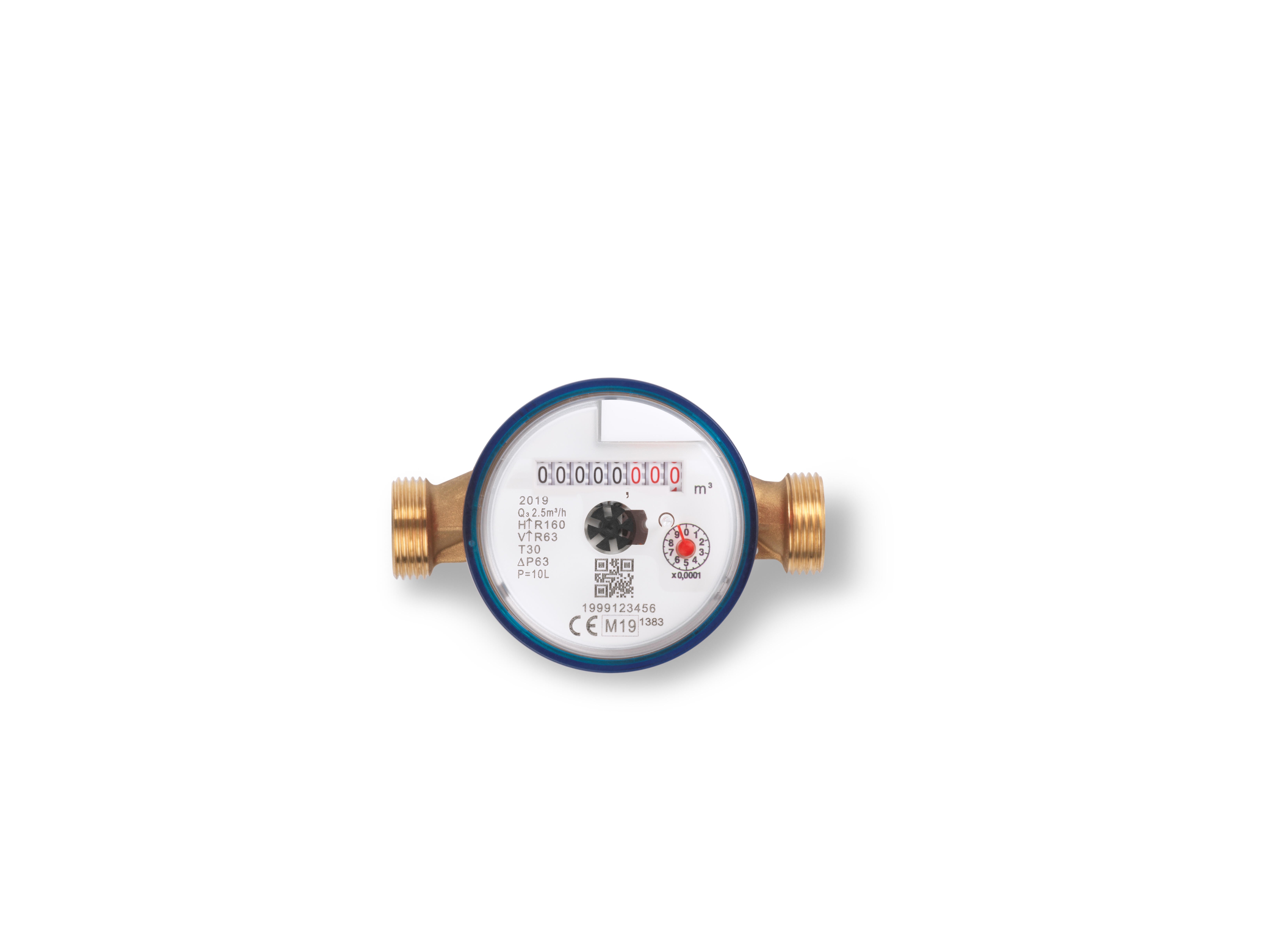 Compteur divisionnaire à jet unique 20 x 27 pour eau froide - 2