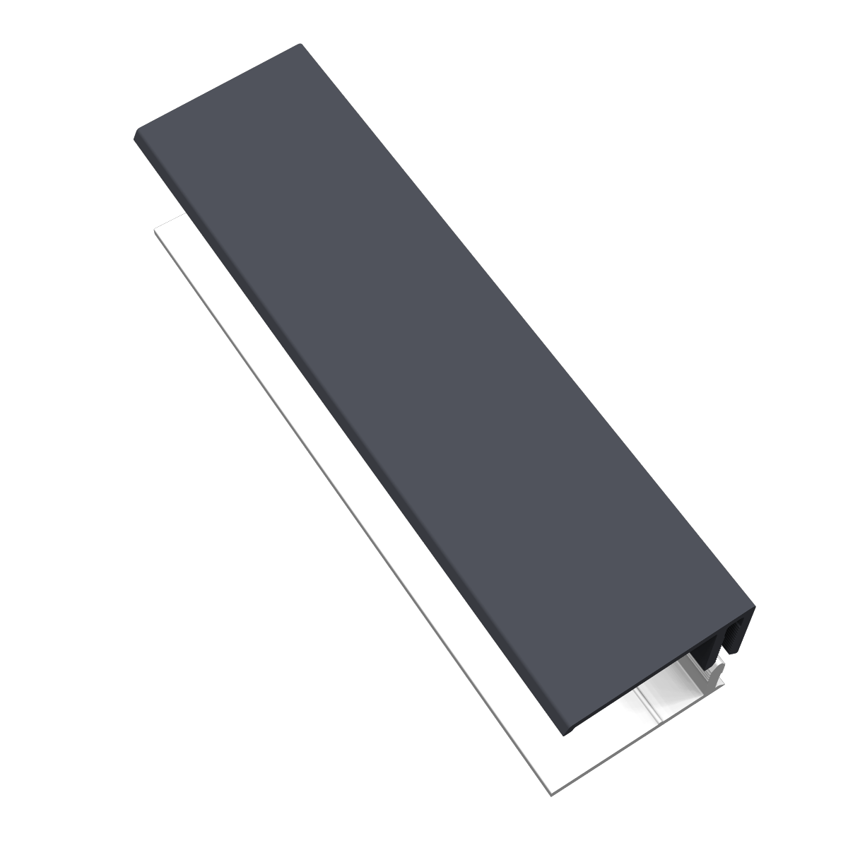Profil de finition pvc 40x15 FREEFOAM anthracite, gris foncé, se rapproche au ra - 3