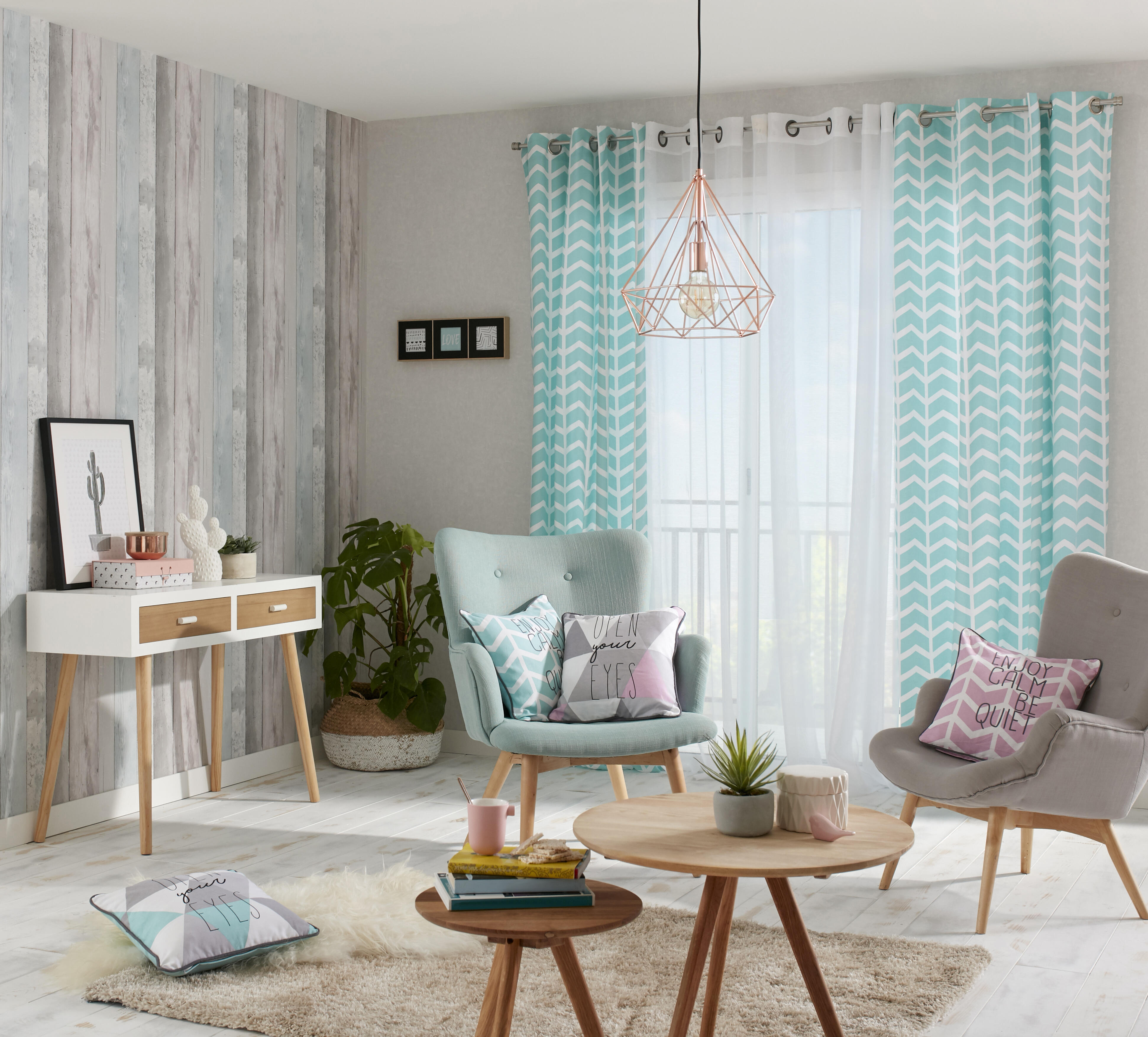 Voilage tamisant, Dolly, blanc H.240 x l.140 cm - 2