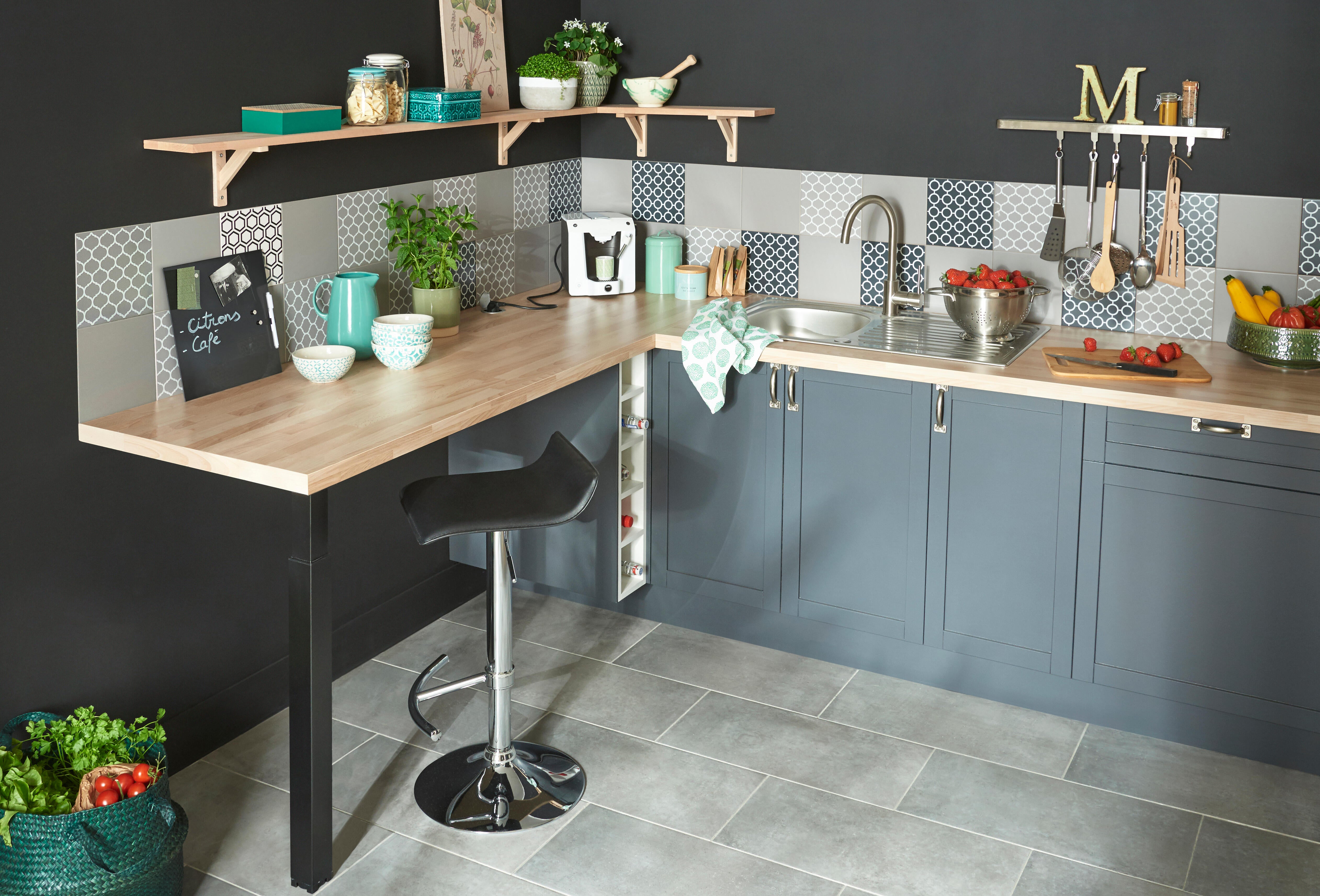 Pied de table carré CIME Zoom, noir, dia 6cm x hauteur réglable de 70 à 110 cm - 2