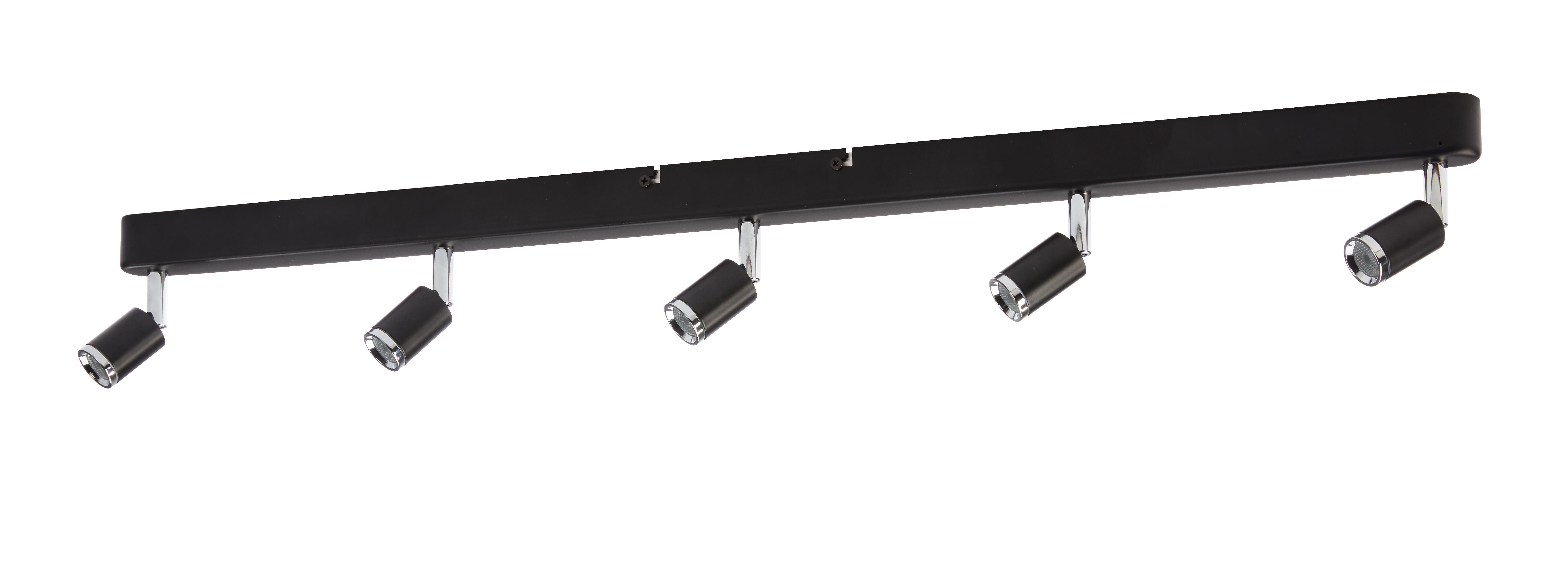 Rampe 5 spots LED salle de bain Tivoli, 2500 lumens blanc neutre, noir Lumiplus - 4