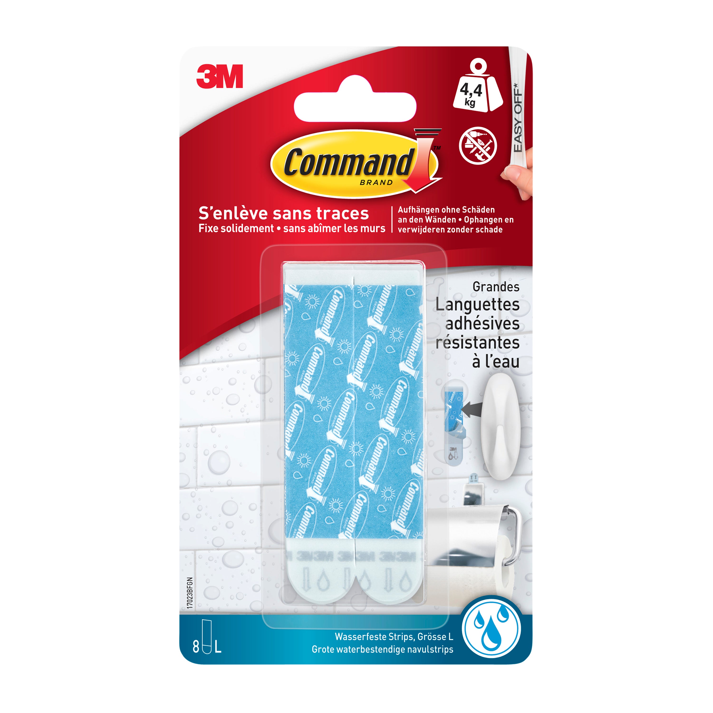 Lot De 8 Languettes Adhésives Tableaux COMMAND, Blanc - Clous Vis Et Fixations - Achat & Prix