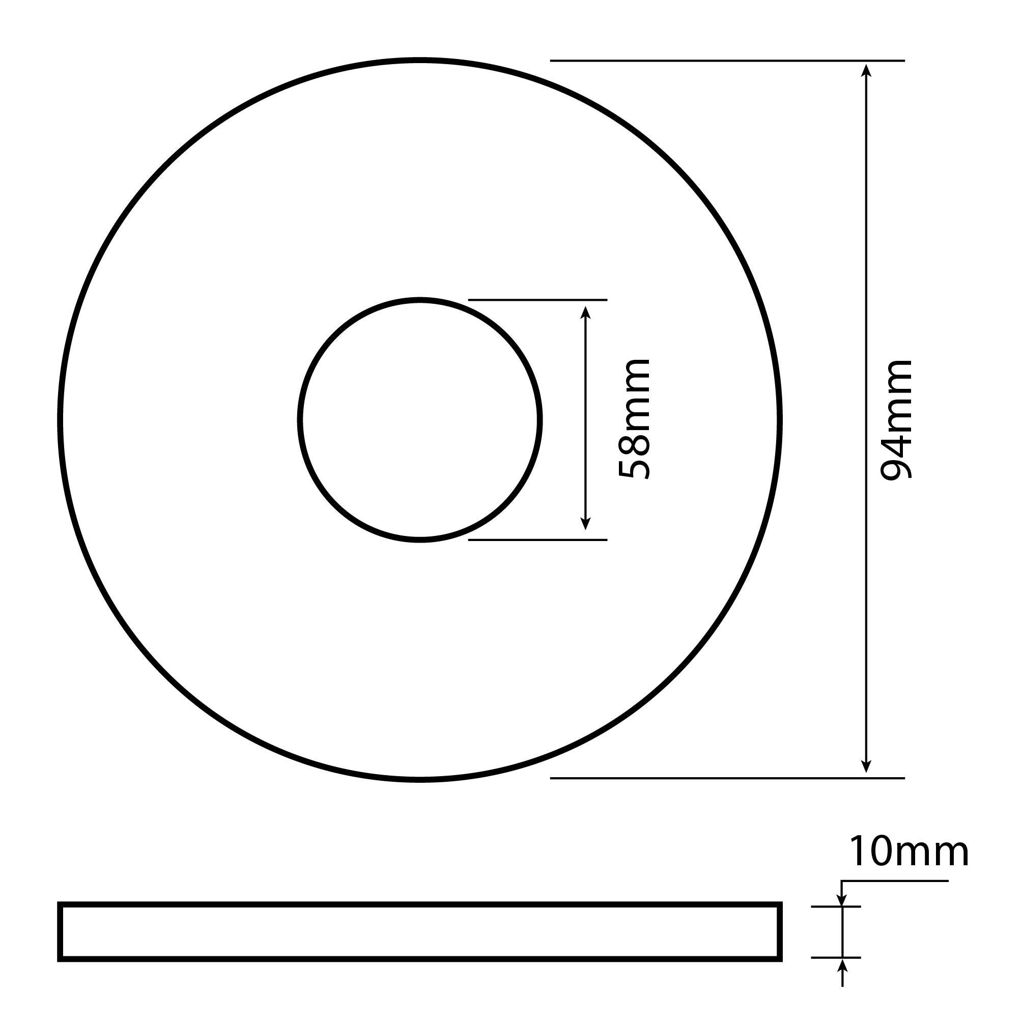 Joint WC pour réservoir l.9.5 x H.1 x P.5.6 cm - 2