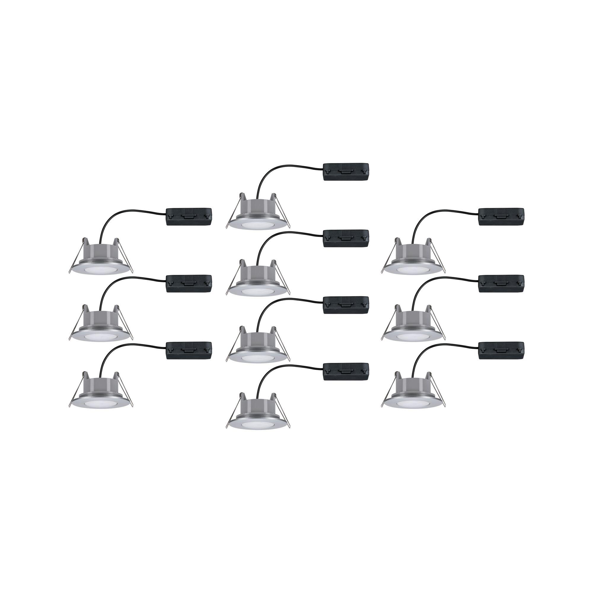 Kit 10 spots à encastrer orientables Calla module LED IP65 4000K PAULMANN alu - 2