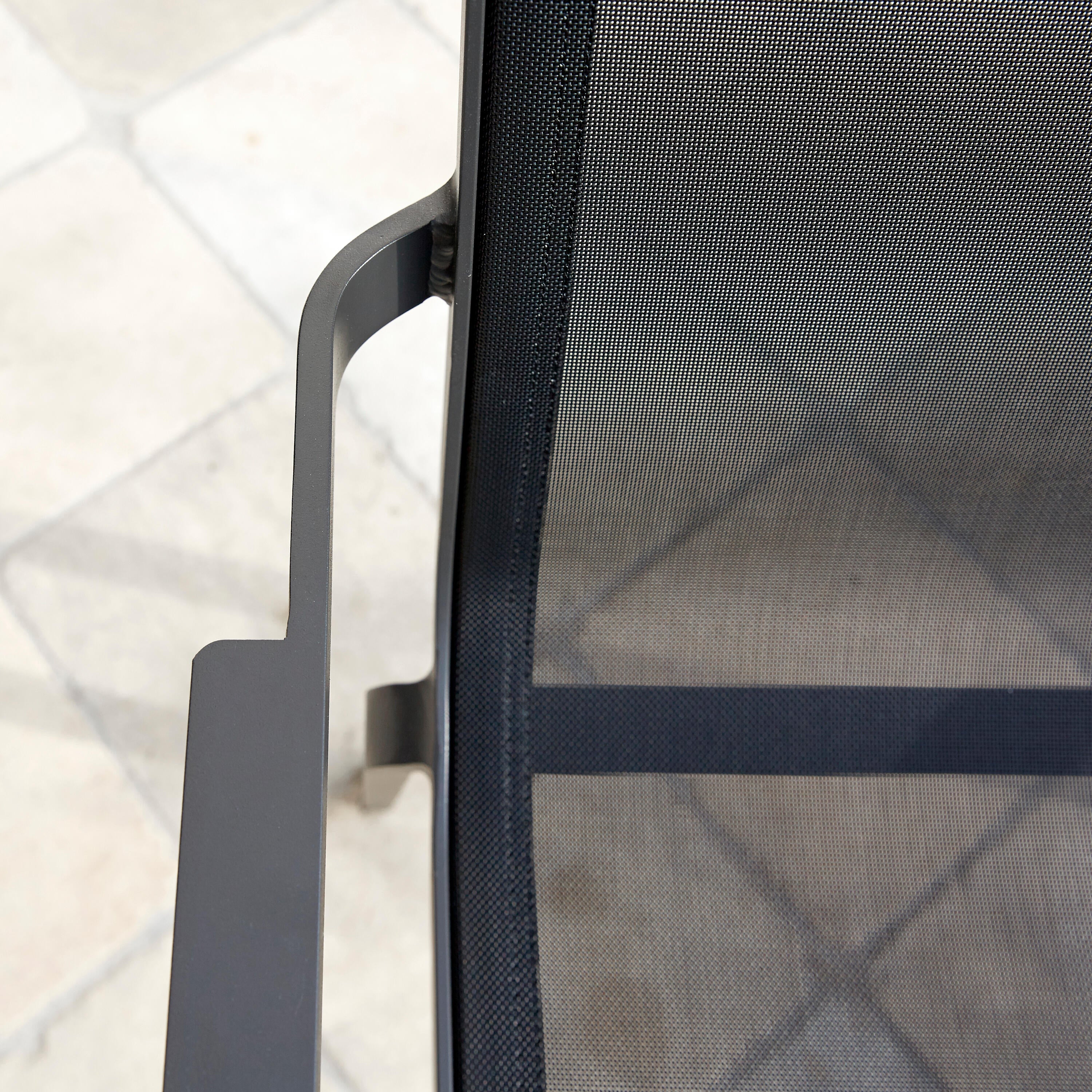 Fauteuil de jardin en aluminium Horizon anthracite - 10