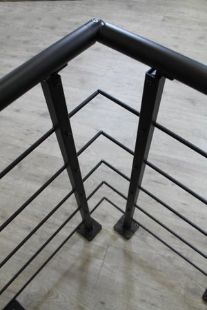 Kit d'articulation angle garde corps Vario / Atelier / Cremaillère noir sablé