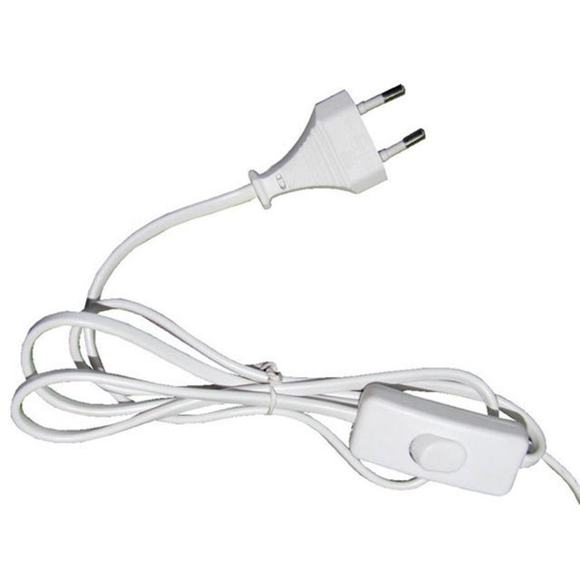 Cordon et interrupteur TIBELEC, plastique, blanc 500 W