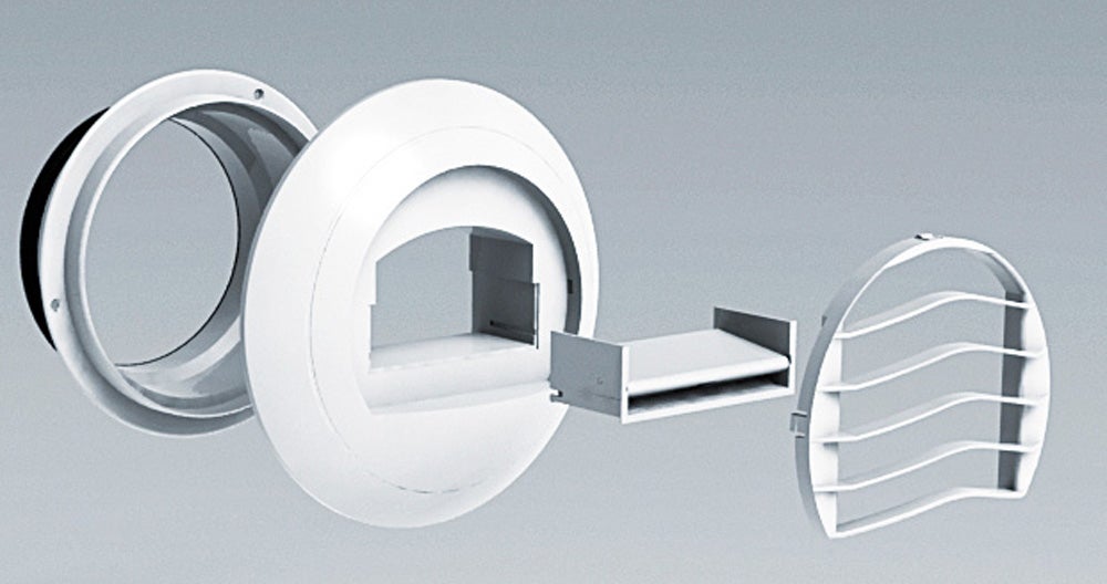 Bouche d'extraction pvc S&P sdb , Diam.125/125 mm - 3