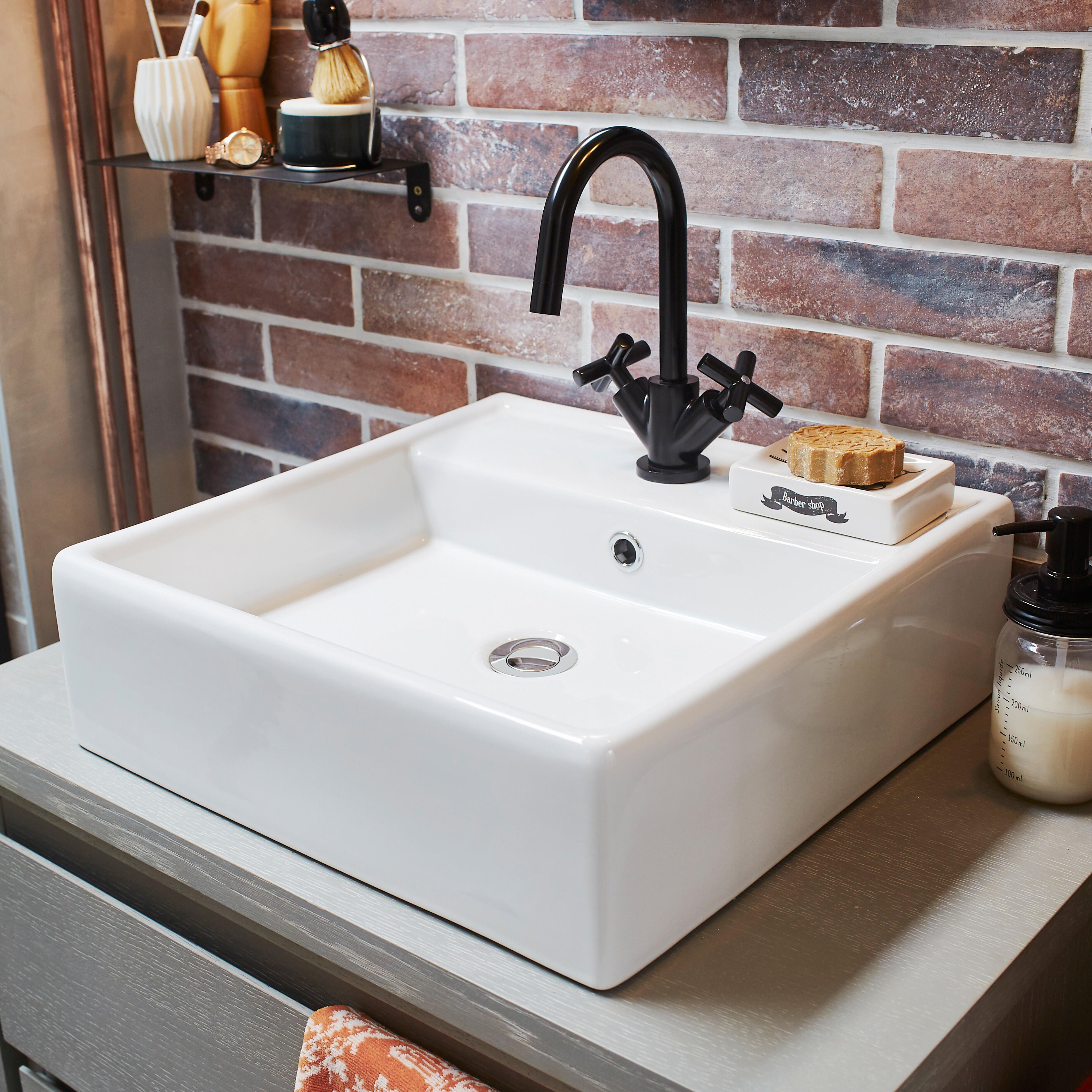 Torneira para lavatório cano alto bicomando preto mate Sensea Nosu - 5