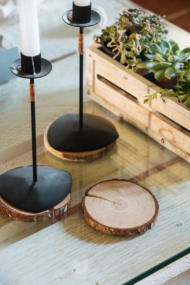 Rondelle châtaignier brut, diamètre 12-18 cm Ep.10 mm