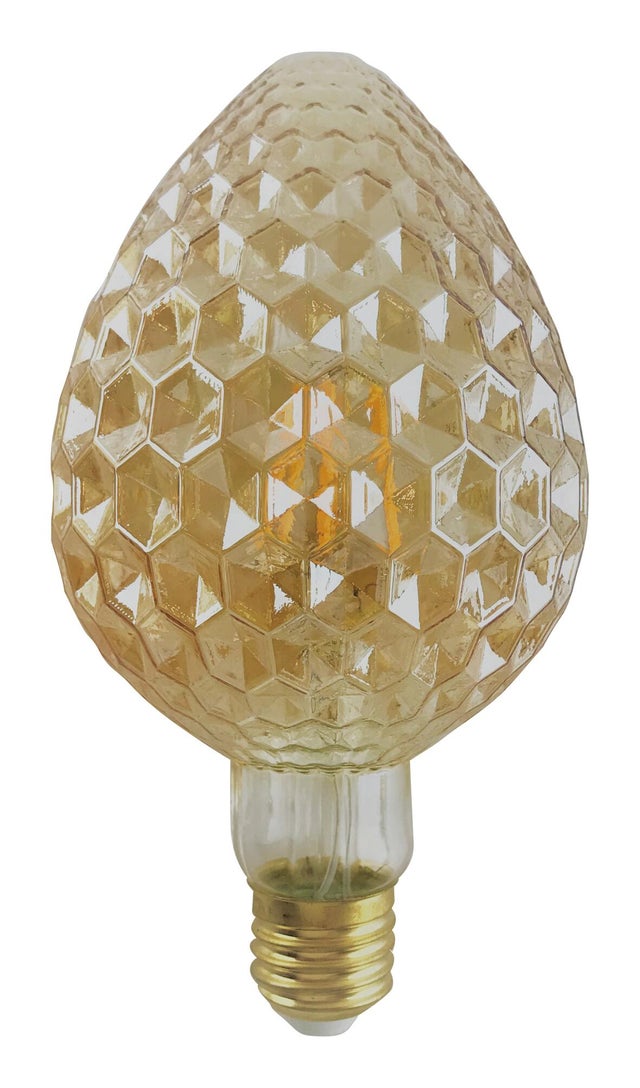 Ampoule décorative led ambré Pineapple E27 500 Lm = 44 W blanc chaud, XXCELL