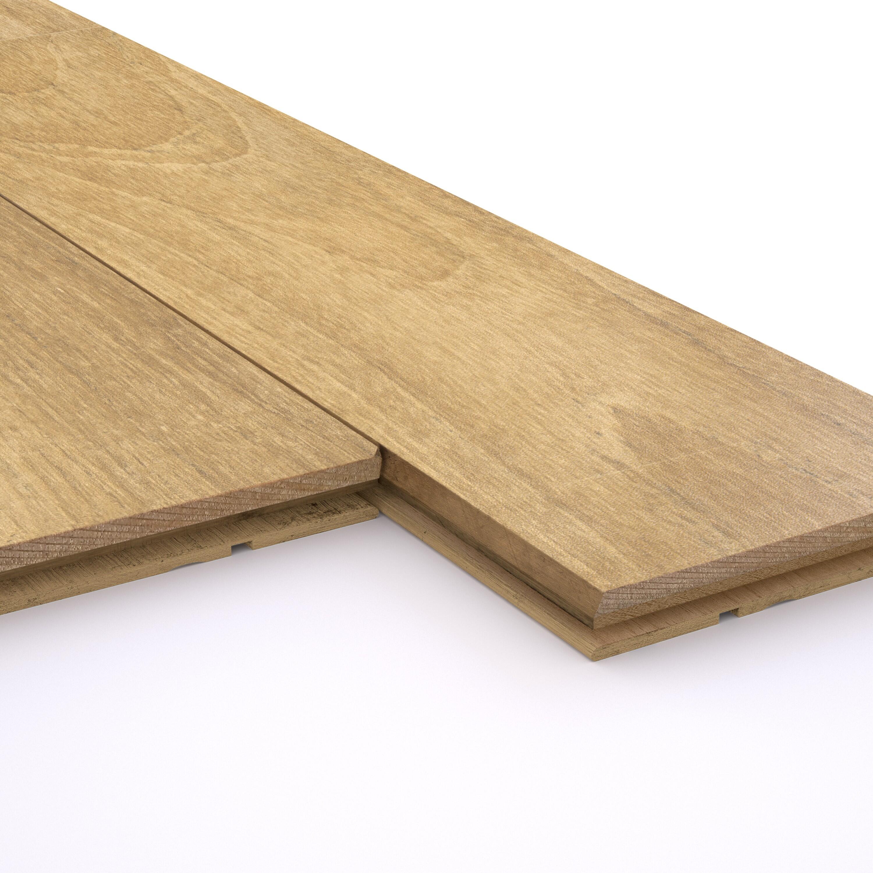 Parquet massello S WOODFLOORING in teak naturale grezzo natura sp. 12/4 mm 1.296 m² - 8