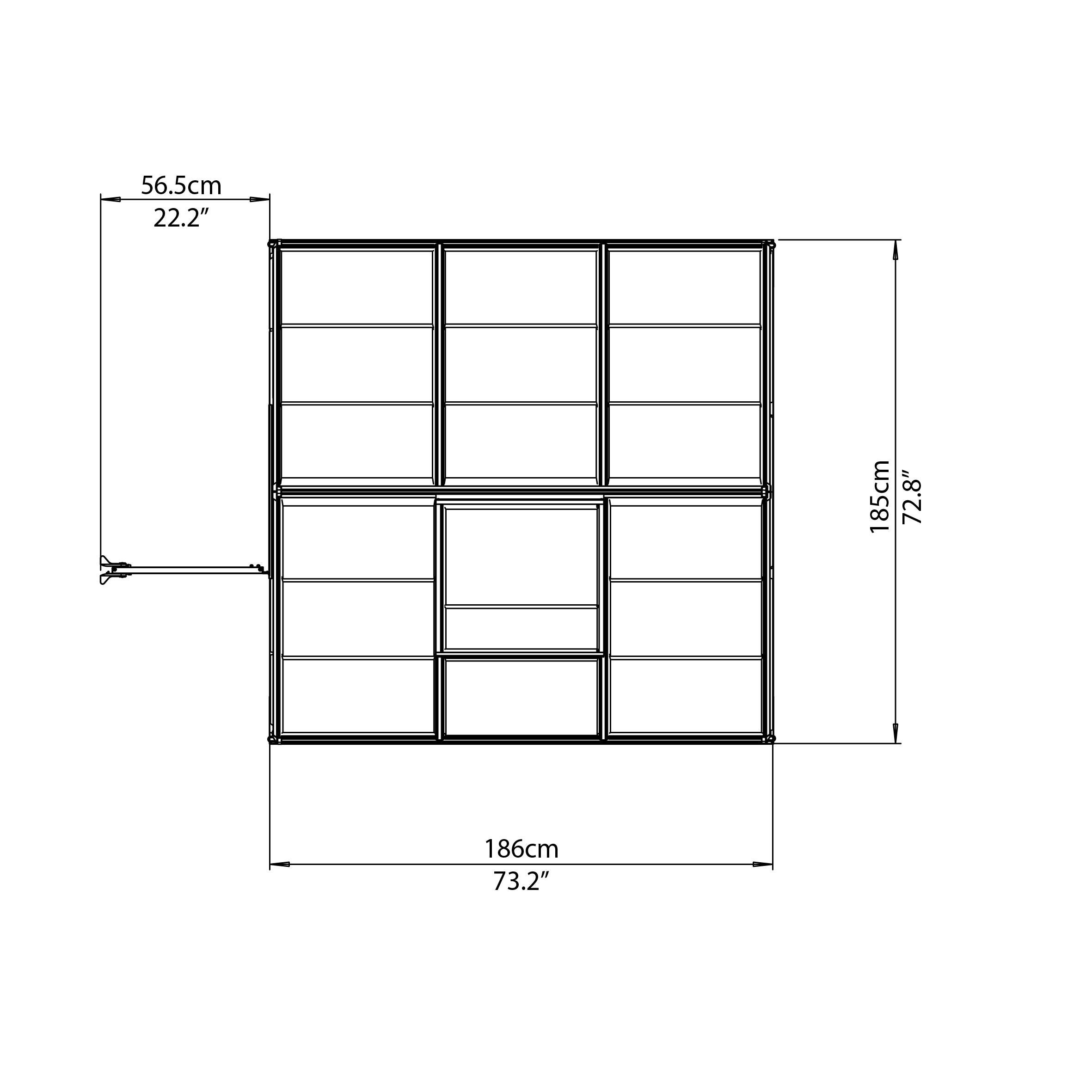 Serre fixe en polycarbonate double parois Mythos, 3.4 m² CANOPIA BY PALRAM - 3