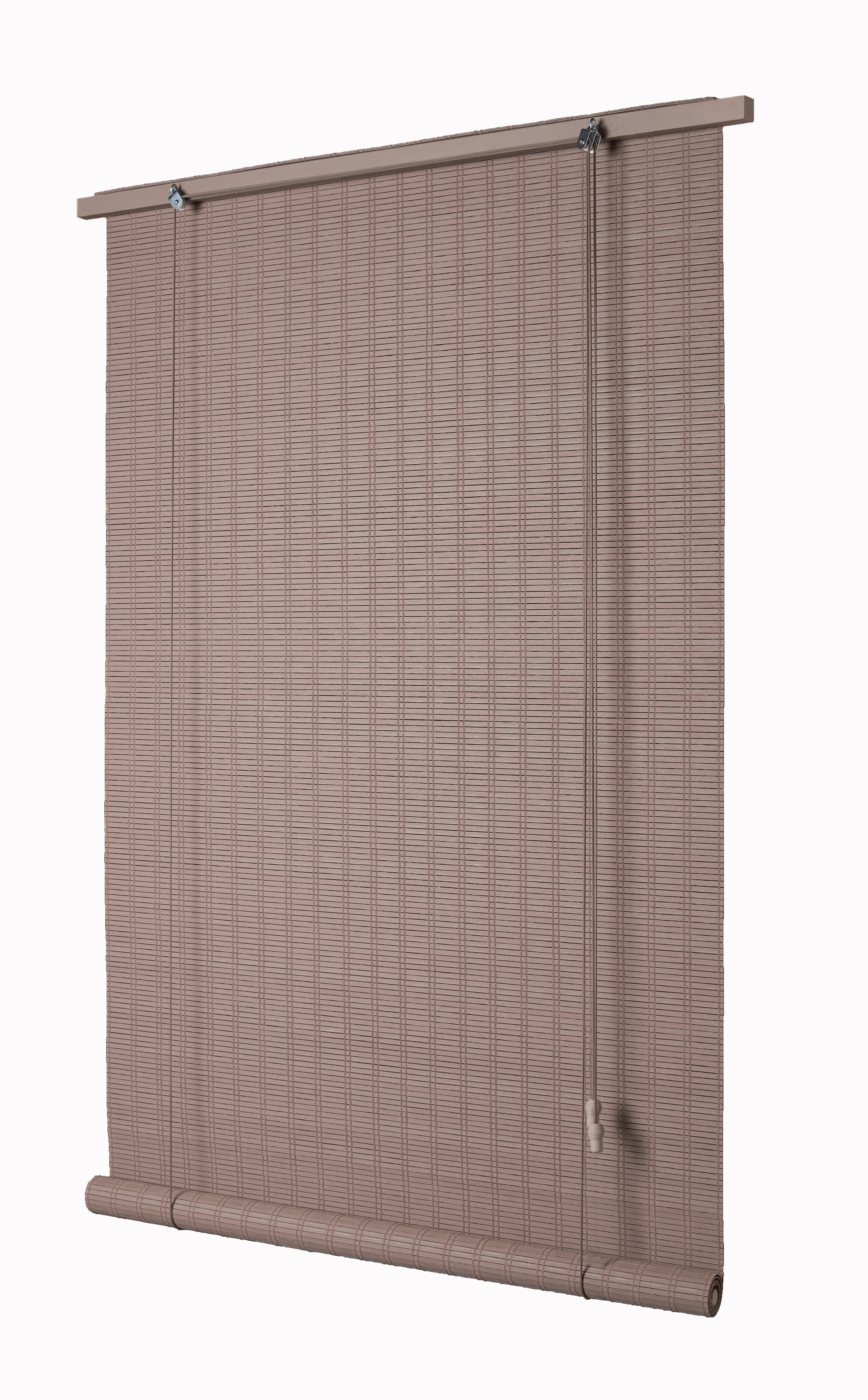 Store Enrouleur Tamisant Bois Tiss Marron Moka L 150 X H 180 Cm 