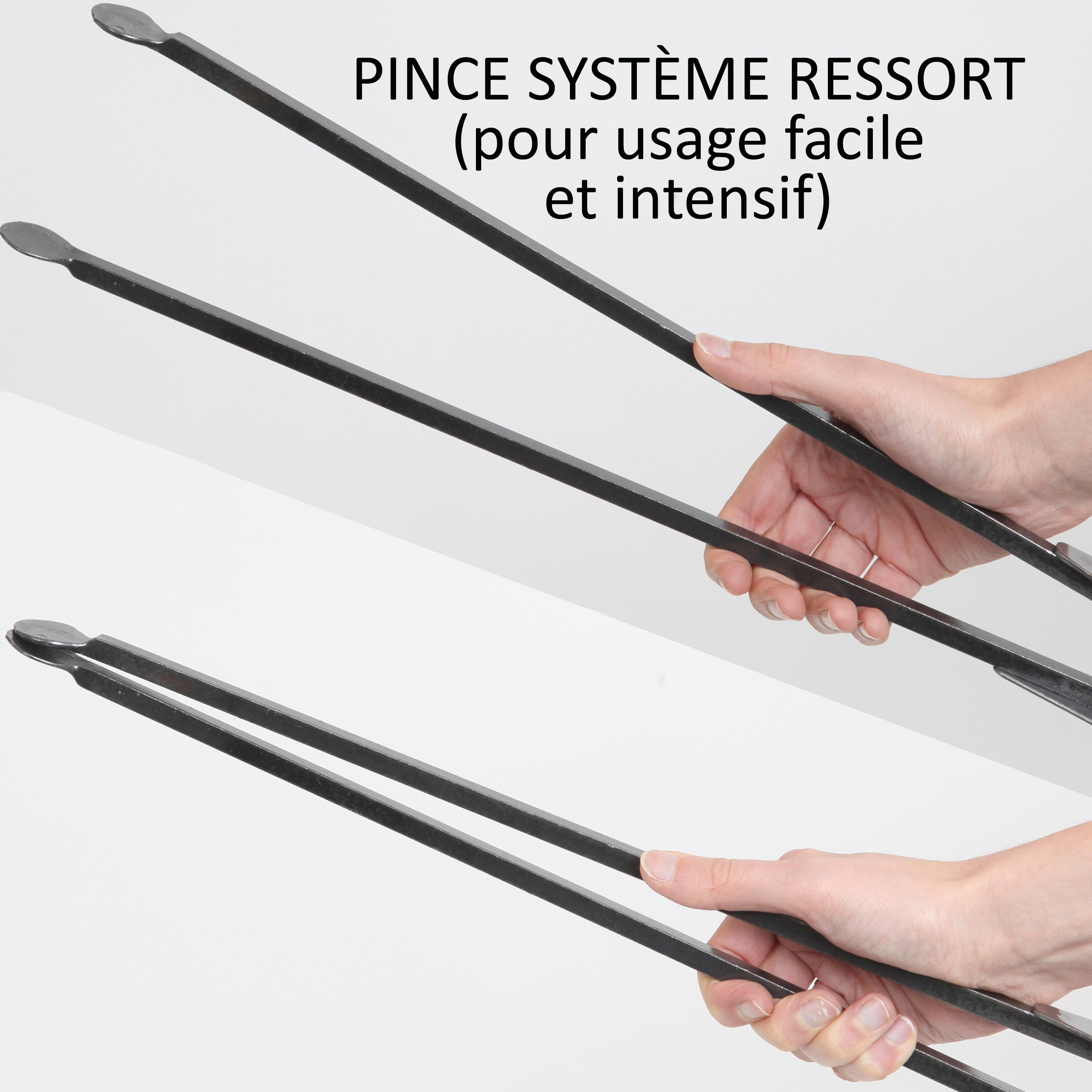 Pince fer forgé acier LE MARQUIER noir H46 cm - 4