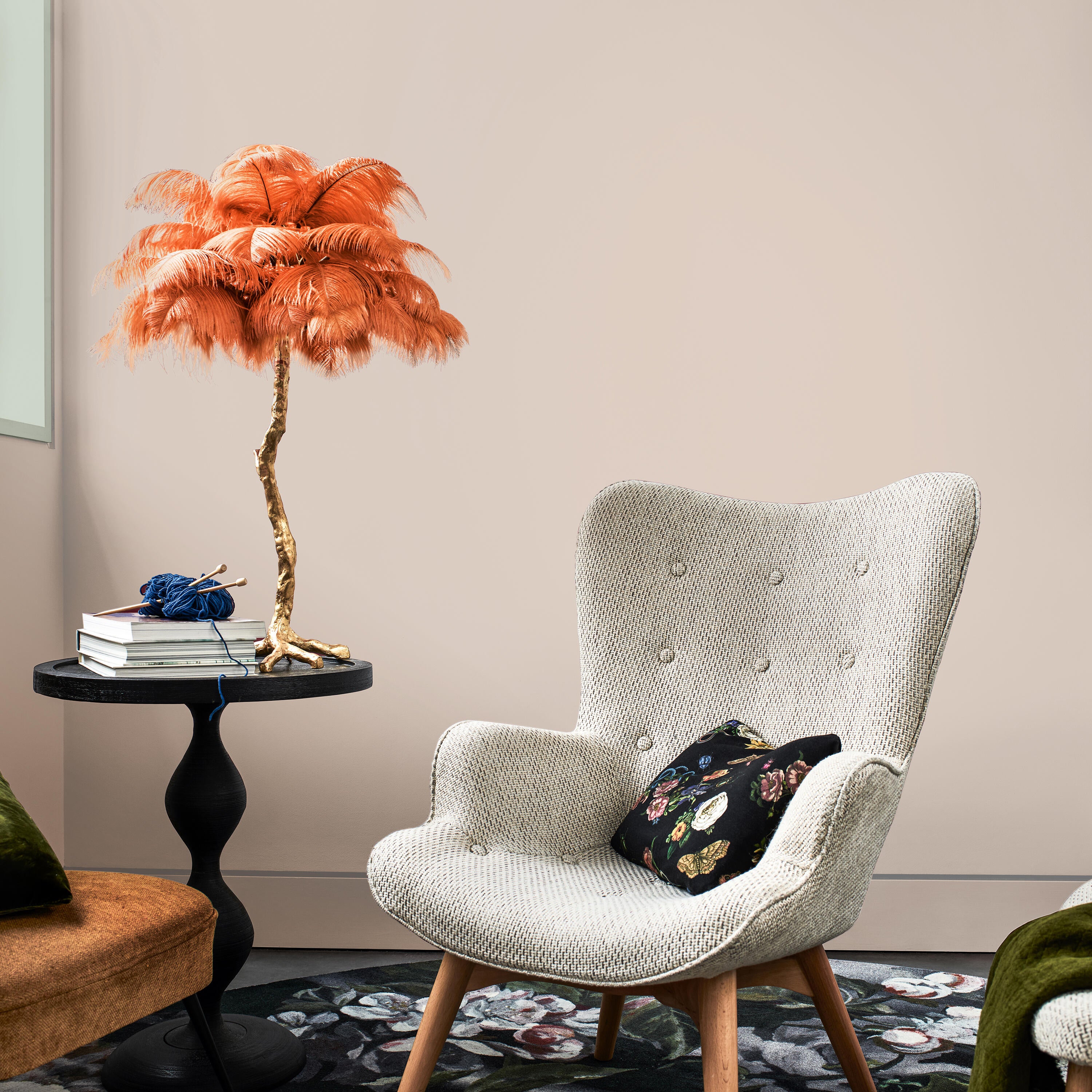 Peinture mur, boiserie lin intense satin DULUX VALENTINE Crème de couleur 2.5L - 6