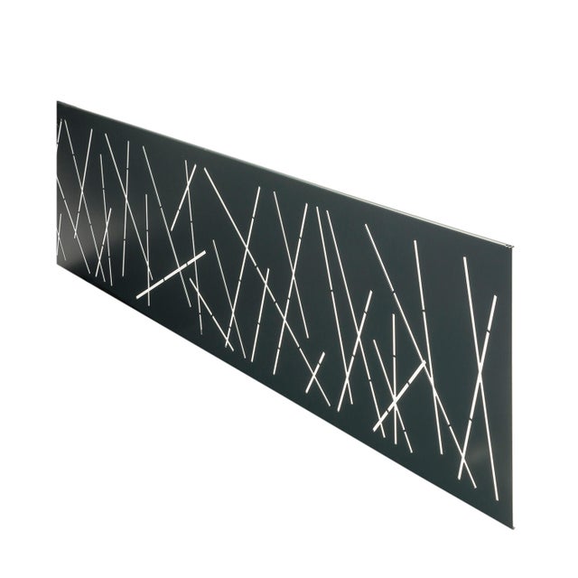 Décor aluminium à emboîter Design anthracite, L.148.3 x H.37 cm x Ep.1.5 mm