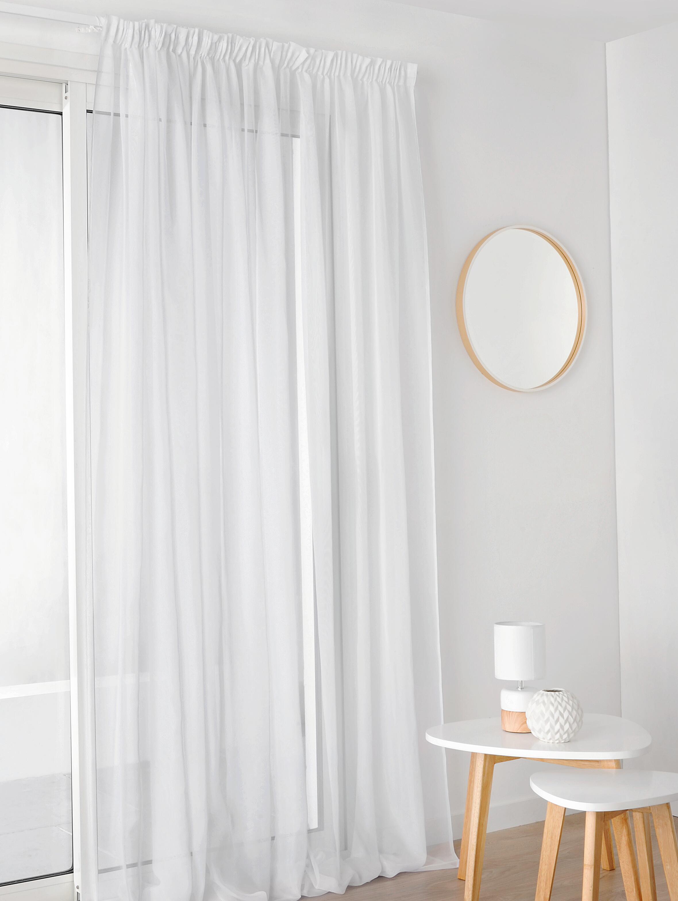 Voilage tamisant, Plein jour, blanc H.250 x l.300 cm - 3