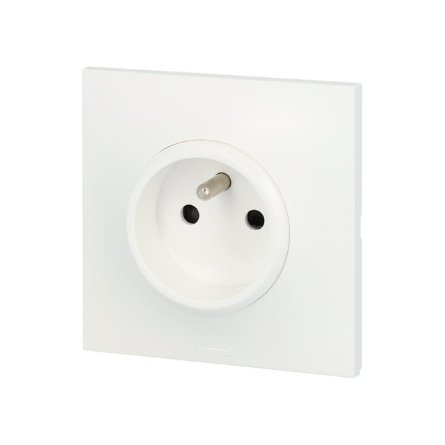 Prise avec terre complet Neptune, LEGRAND blanc