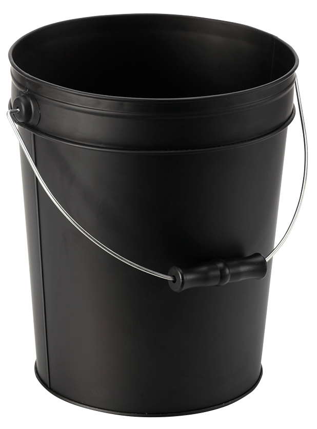 Seau à cendres noir Diam.28 x H.38cm, DIXNEUF Spodite