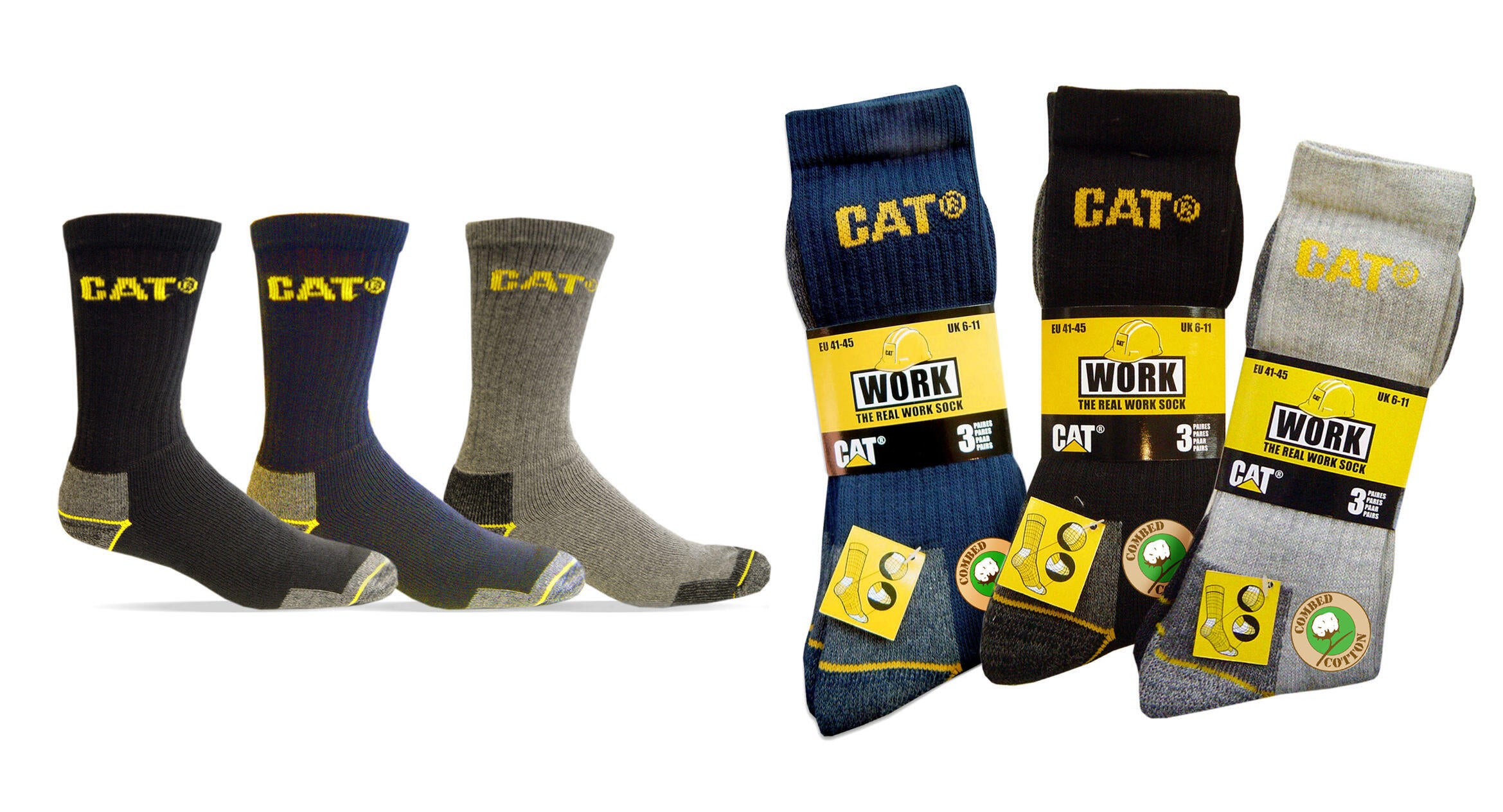 3 Pares de calcetines largos CATERPILLAR talla 41 / 42 / 43 / 44 / 45 GR - 3