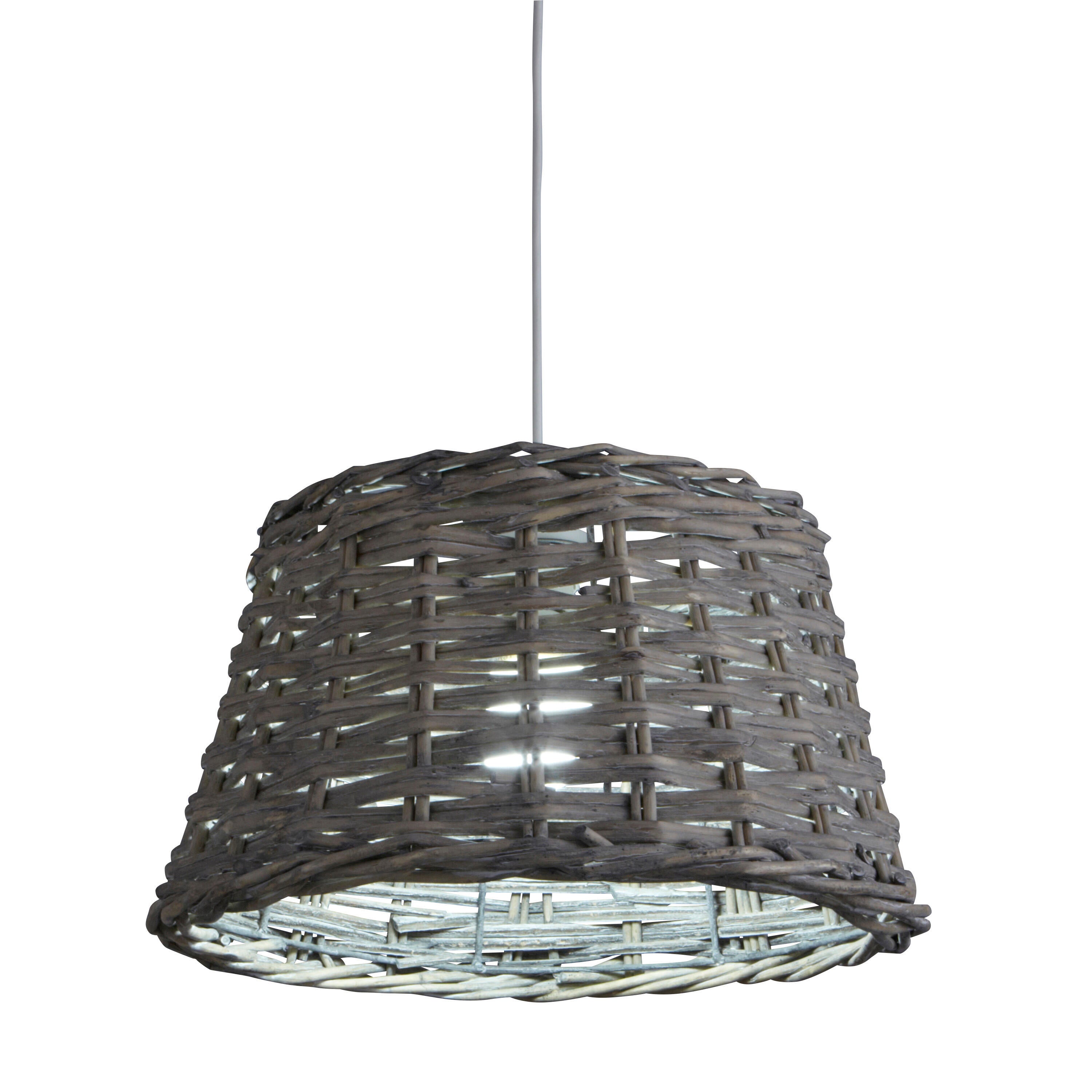 Suspension Bocage, osier, gris, Diam.38 cm, E27 - 4